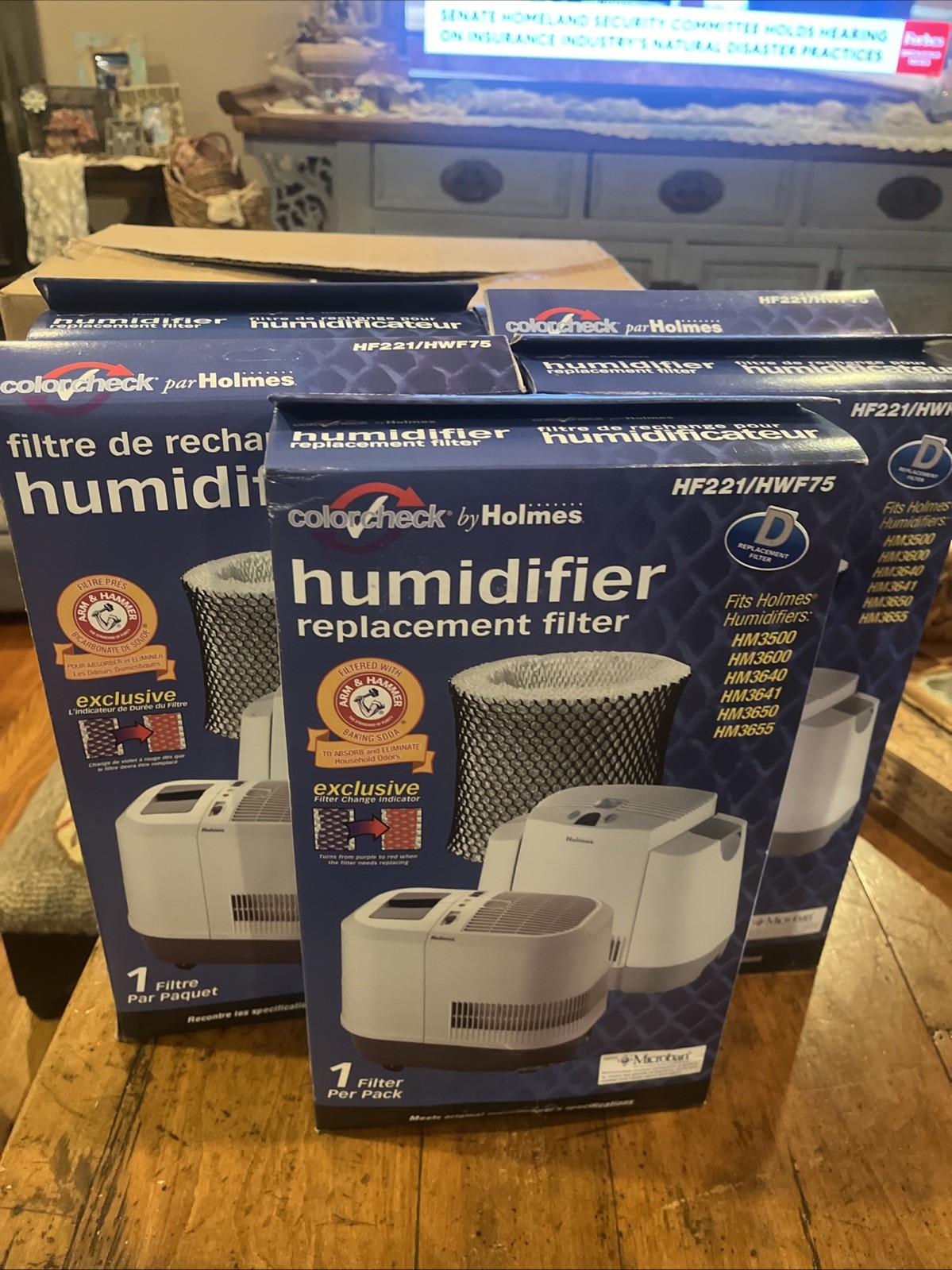 5 Holmes Color Check Humidifer Replacement Filter HF221 / HWF75 HF221PDQ-U NEW