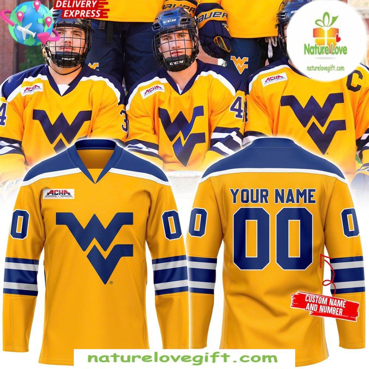 Personalized West Virginia Mountaineers 2025 Hockey Shirt Men's Fan Gear Gift