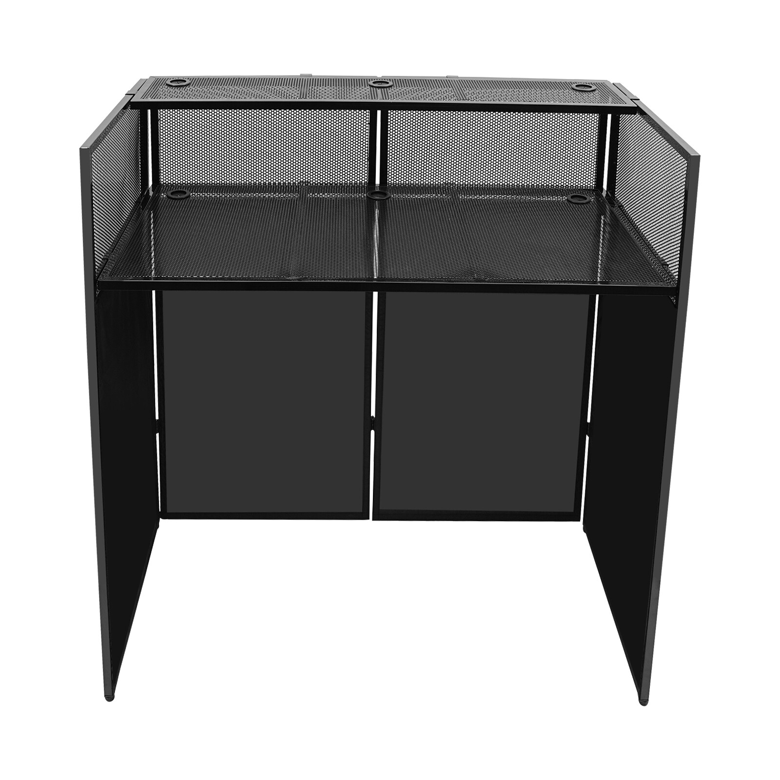 Rolling DJ Display Stand, DJ Event Booth Facade, Portable DJ Facade Booth Table