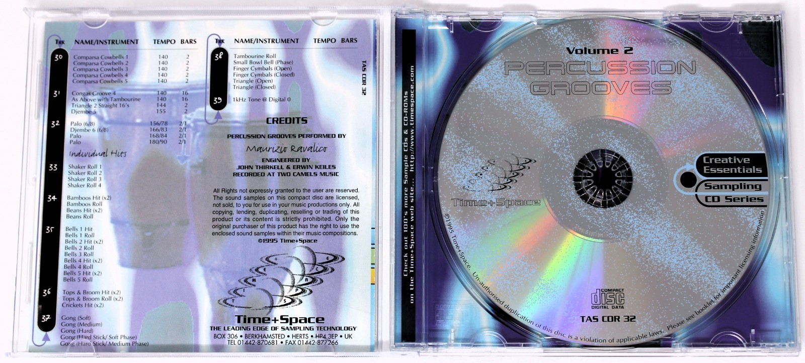 Zero-G Creative Essentials 2 Percussion Grooves Sample/Sound Library/Sampling CD