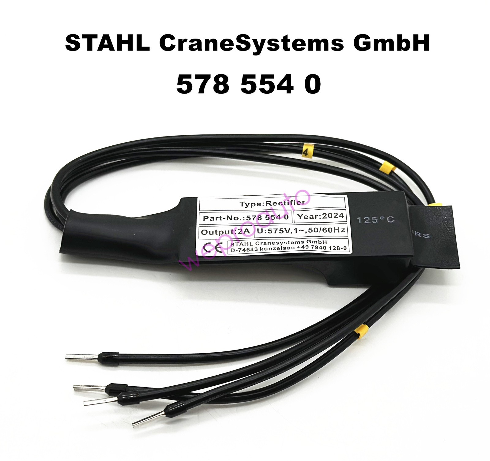 578 554 0 STAHL CraneSystems GmbH Brake Rectifier Module 5785540 575V 2A 50/60Hz