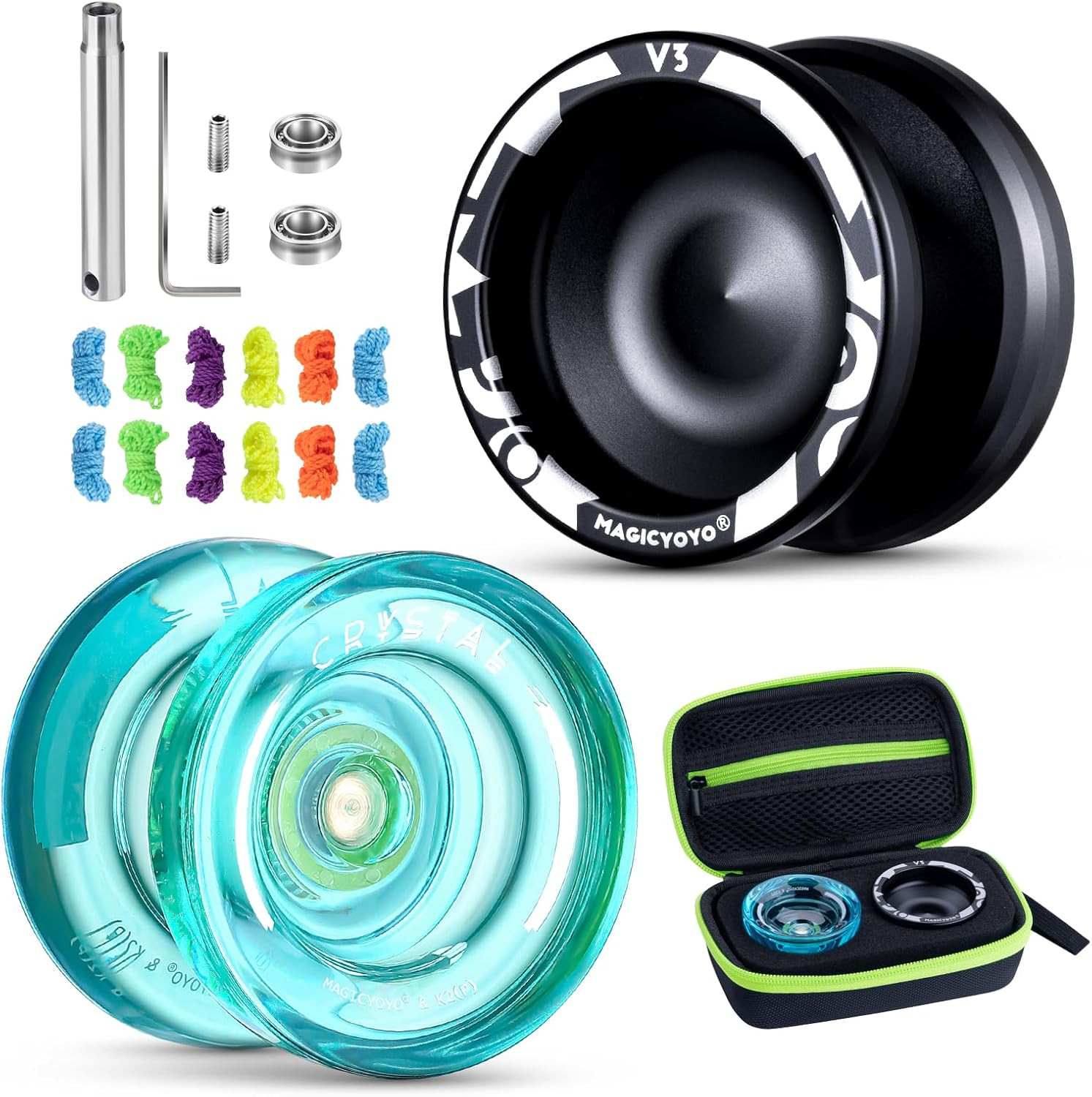 Professional Pack of 2 Yoyos V3+K2, Responsive Yo Yo for Kids