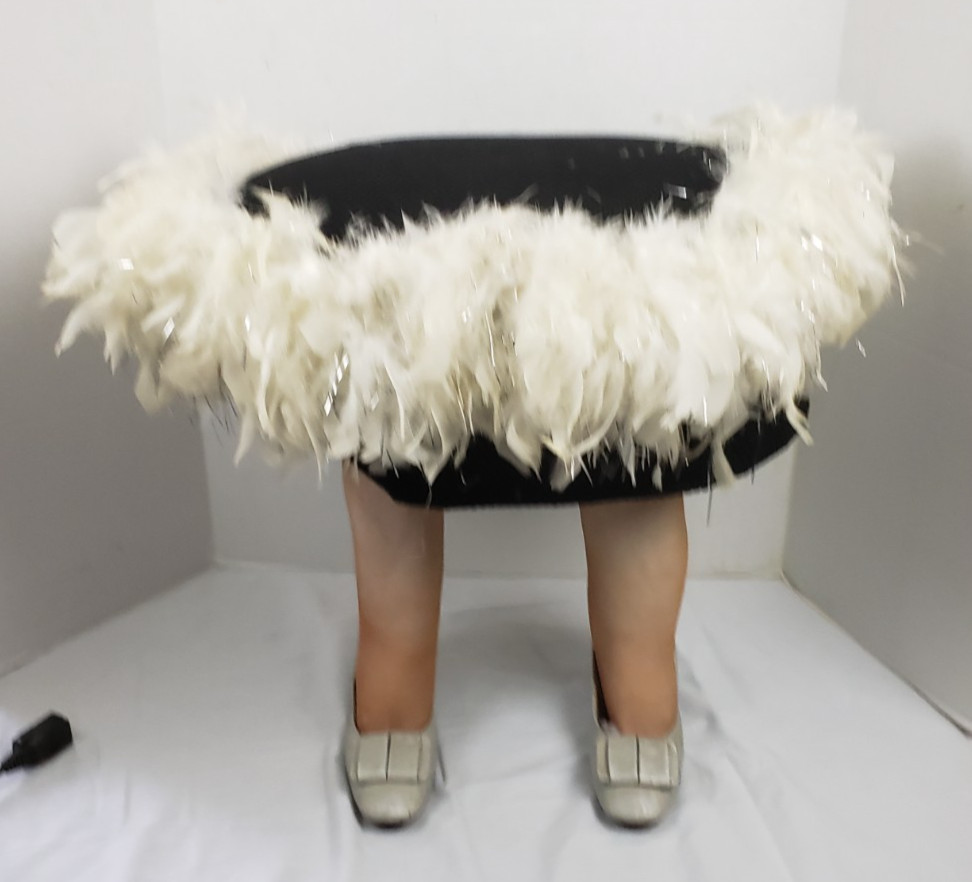 Whimsical Ottoman Footstool Old Lady Legs 20" x 22" x 15"