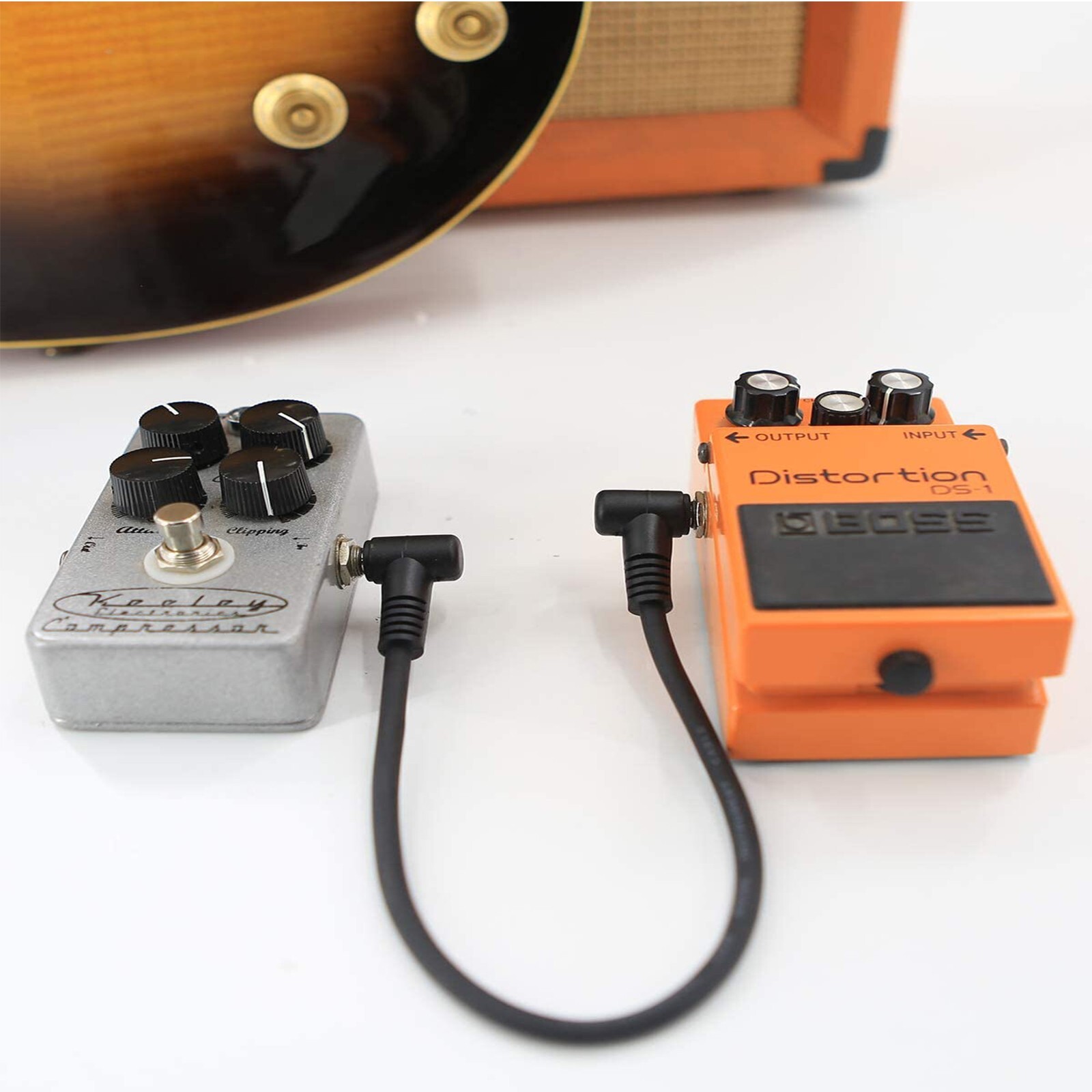 Hakka 6 pack 12'' Guitar Effect Pedal Board 1/4 Instrument Patch Cord Cables