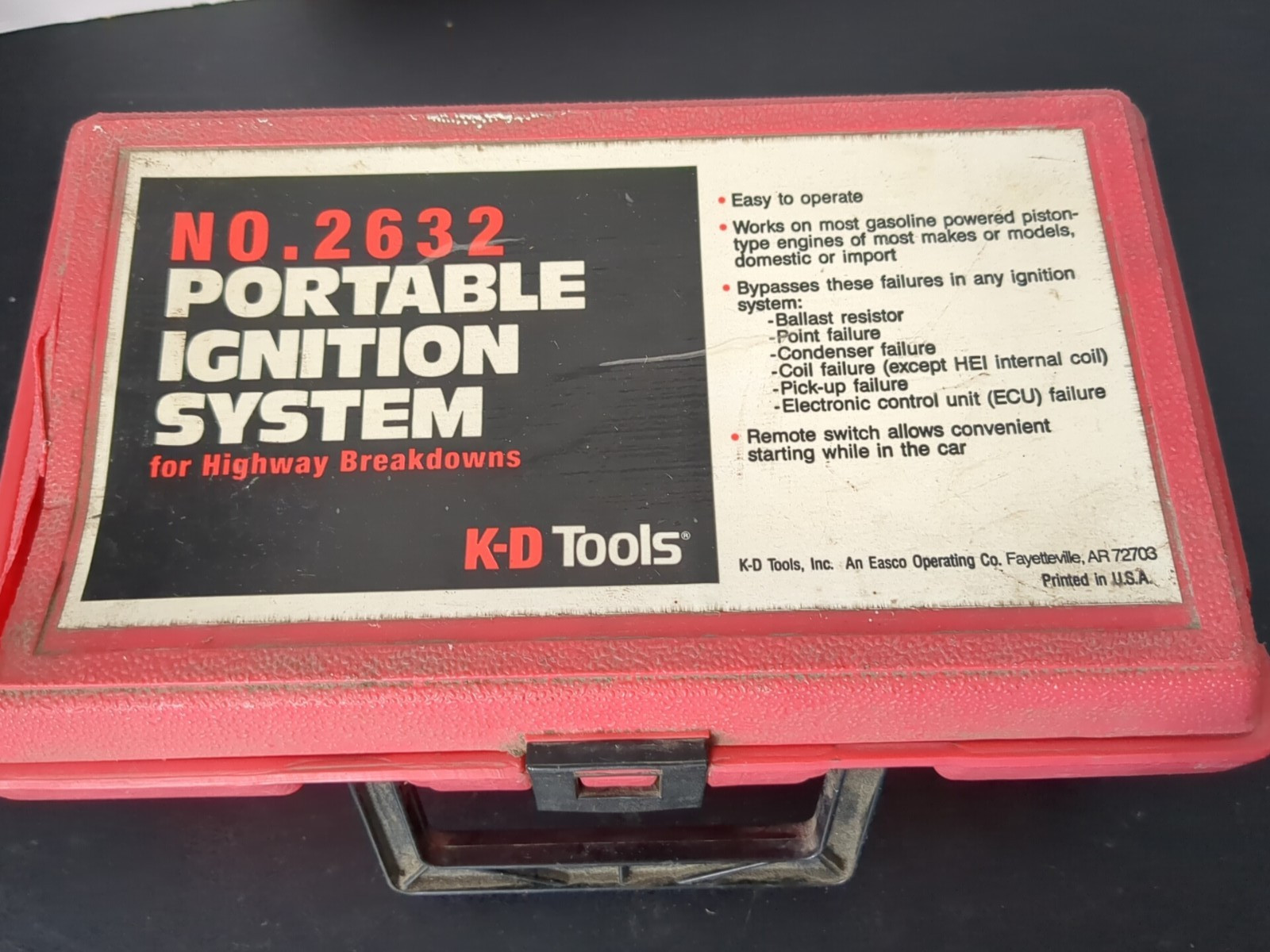 KD Tools 2632 Portable Ignition System Bypass for Breakdowns K-D W/Red Case READ