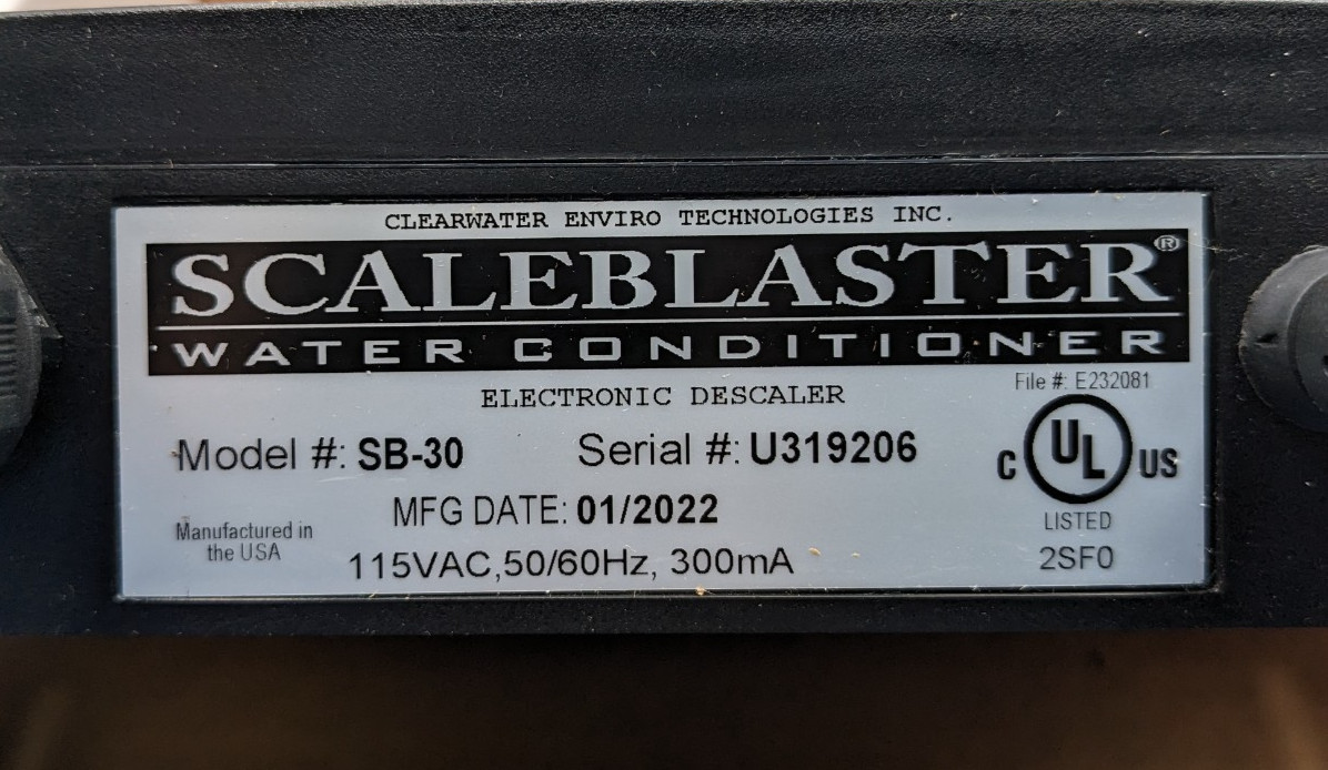 ScaleBlaster Water Conditioner Salt-Free Solution To Hard Water Problems (SB-30)
