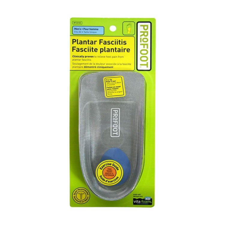 PROFOOT C2103 Plantar Fasciitis Men's Heel Support Insoles