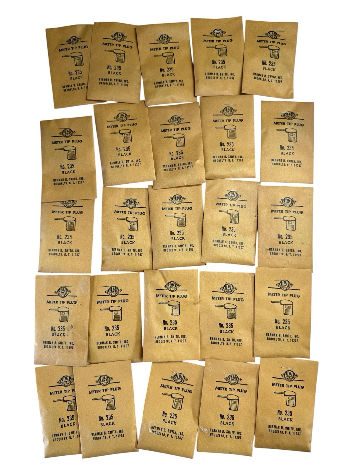 Lot HH Smith 235 Pin Tip Plug  - Black - Lot Of 25