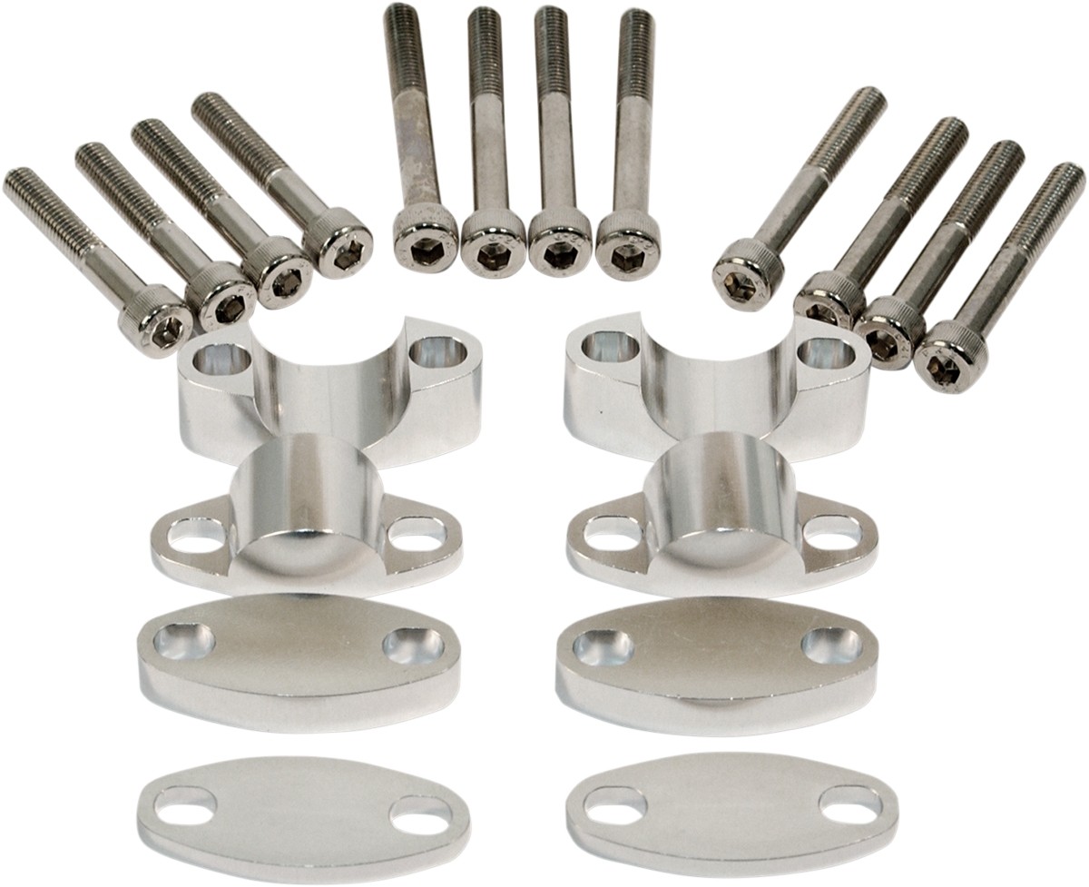 1-1/8" Aluminum Configurable Handlebar Risers Dirt Bike Off Road DirtBike Silver