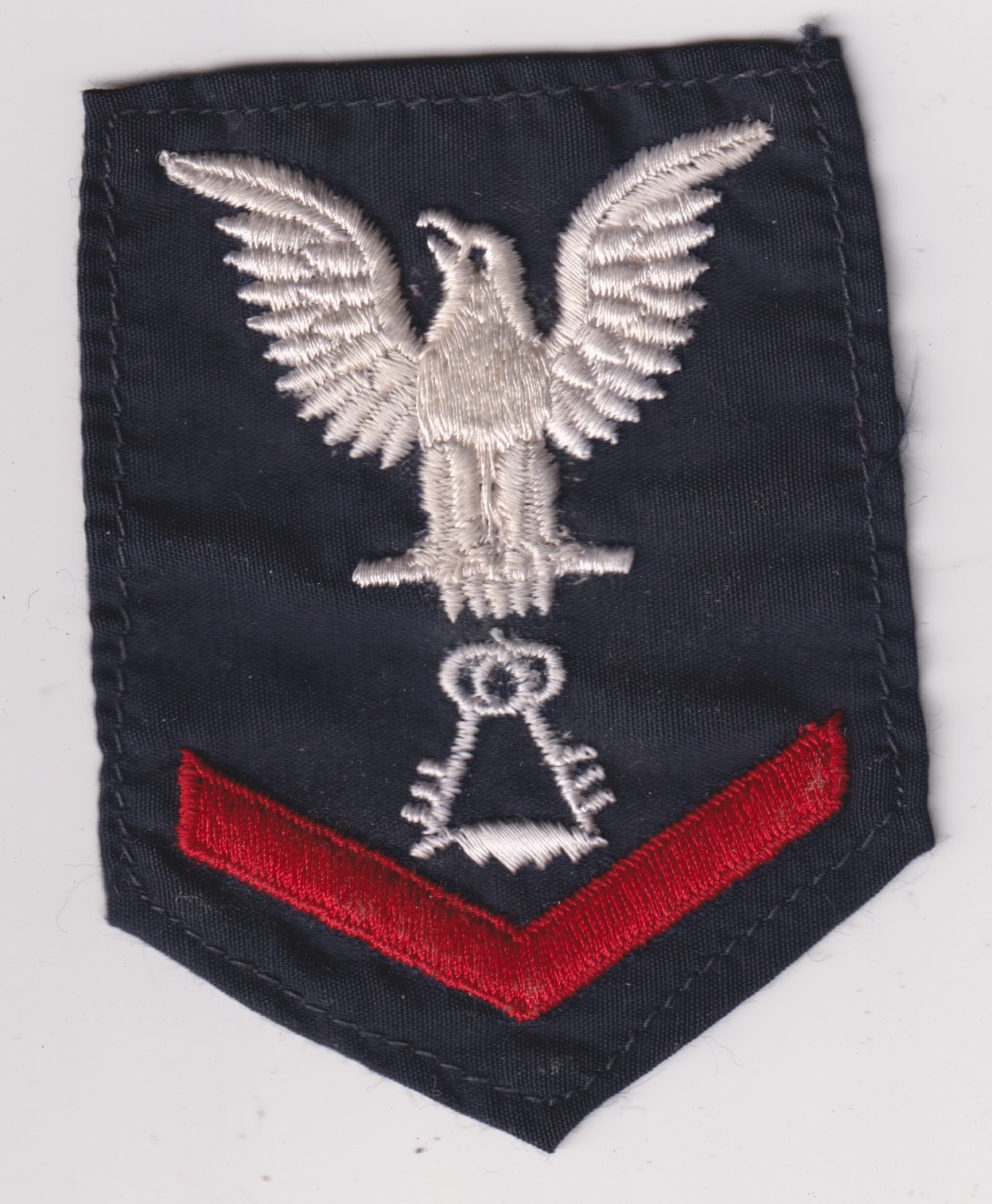 Commissaryman WAVE rate patch PO3 Petty Officer Three silk womans blue silk