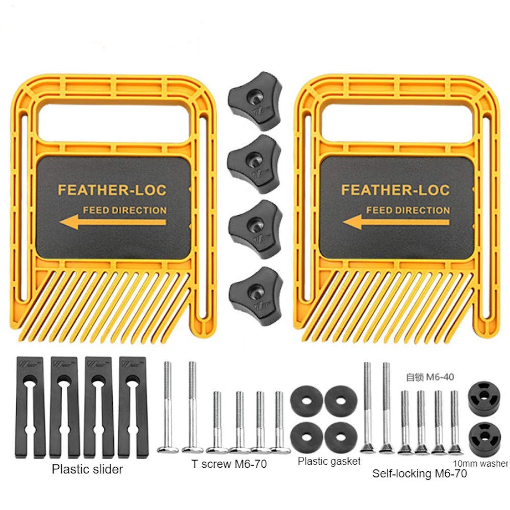 Best Extended Feather Loc Board Set 6.3inch Double Featherboards for Miter Gauge