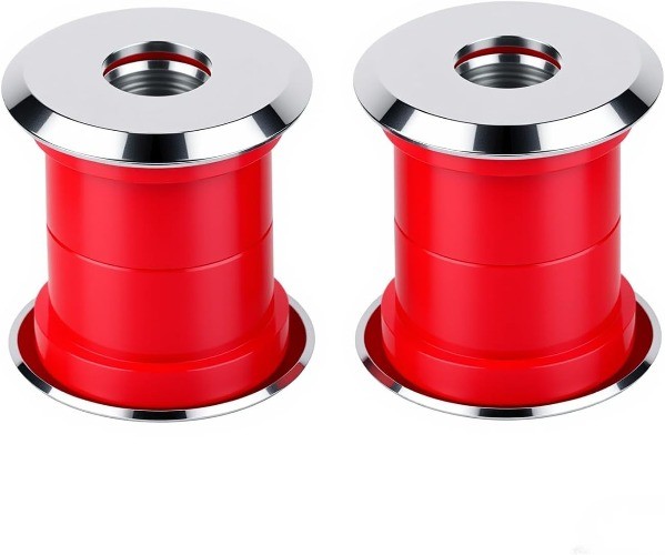Handlebar Riser Bushings Black Urethane for Softail Dyna Spo Color: Chrome#Red