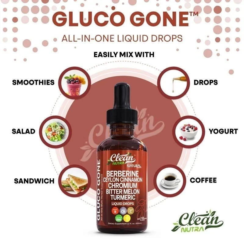 Clean Nutra Berberine with Ceylon Cinnamon Supplement Liquid Drops
