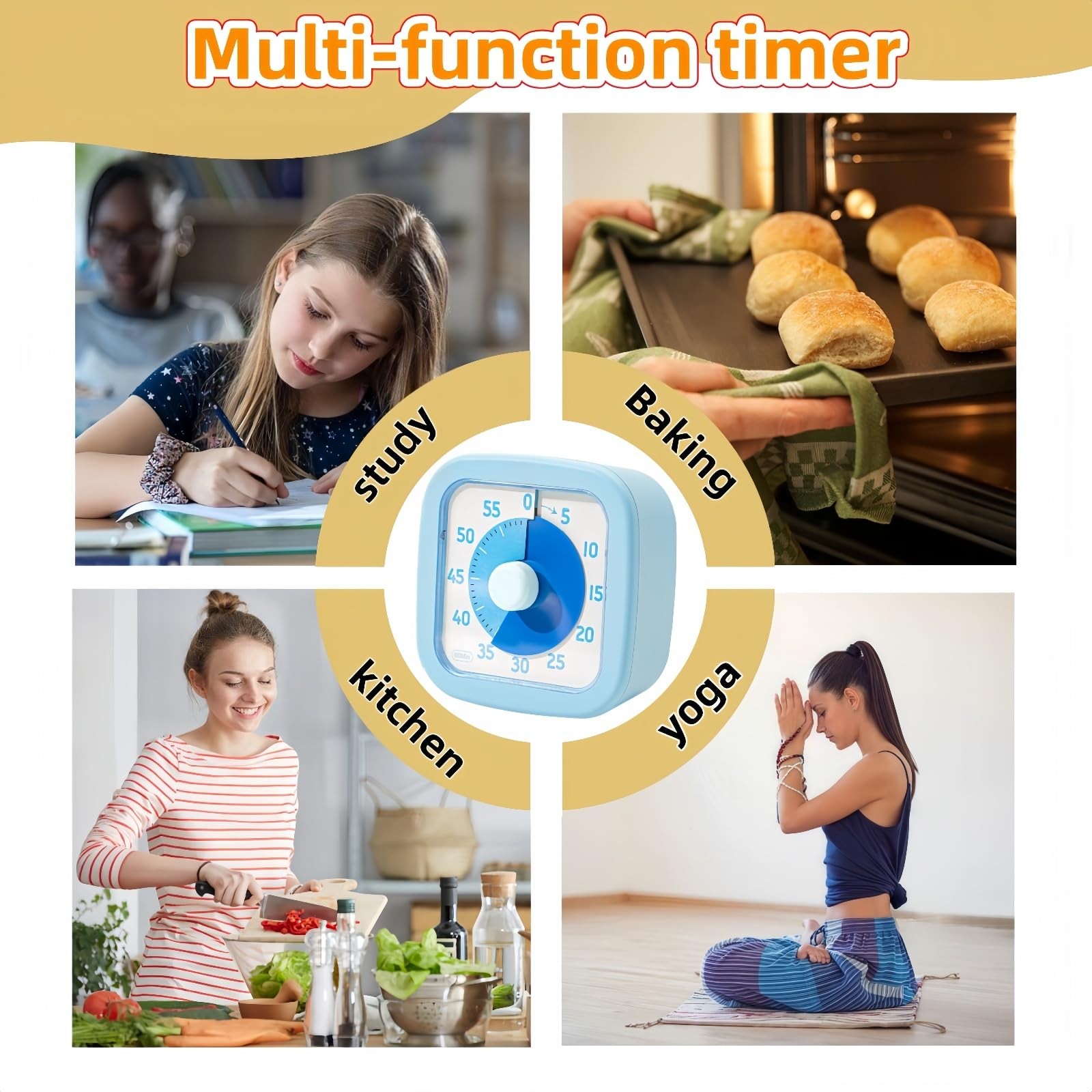 Visual Timer for Kids Home - 60 Minute Sky Blue