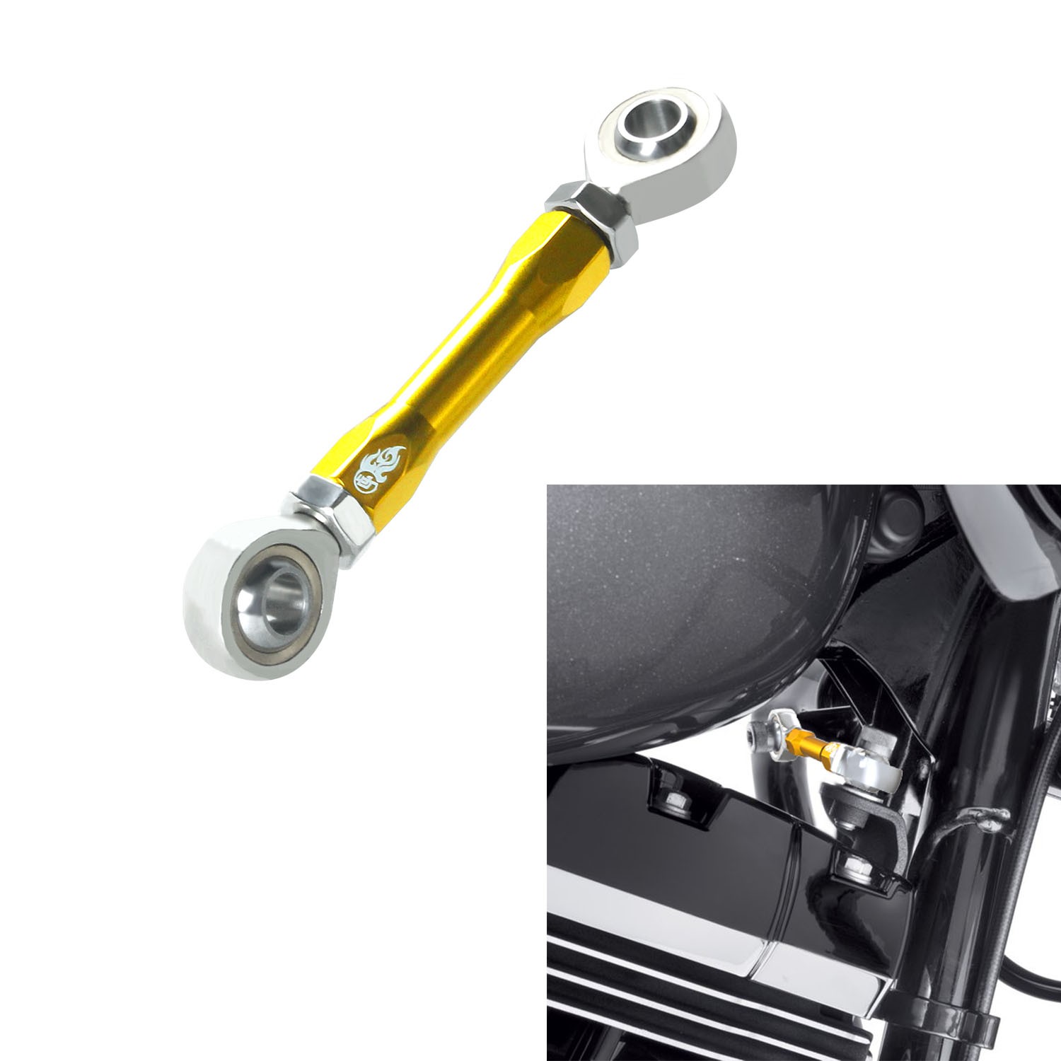 Gold M10 Engine Mounts & Stablizer Link Fits Harley 09-2024 Touring 16219-09