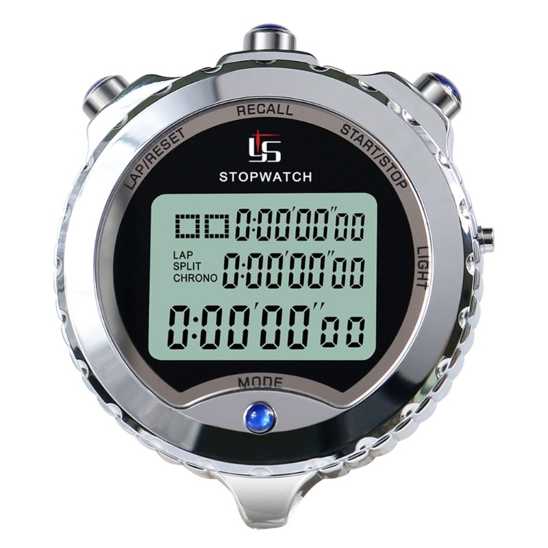 1/100-Second Precisions Memory Sport Timer Lap Split Digital Stopwatch Outdoors