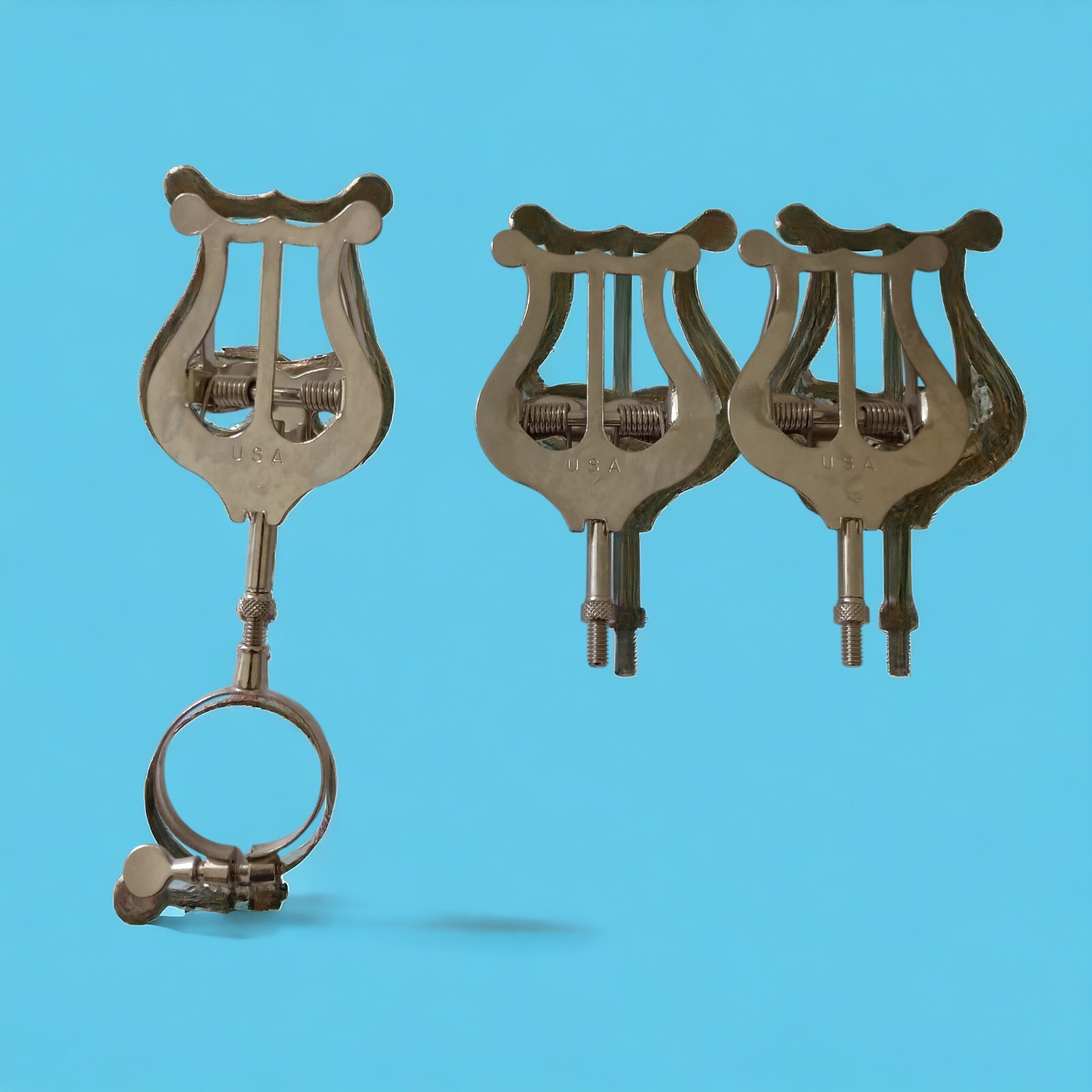 3 Yamaha Clarinet Lyres Clamps Clips Music Matching Band Stands Music Sheet