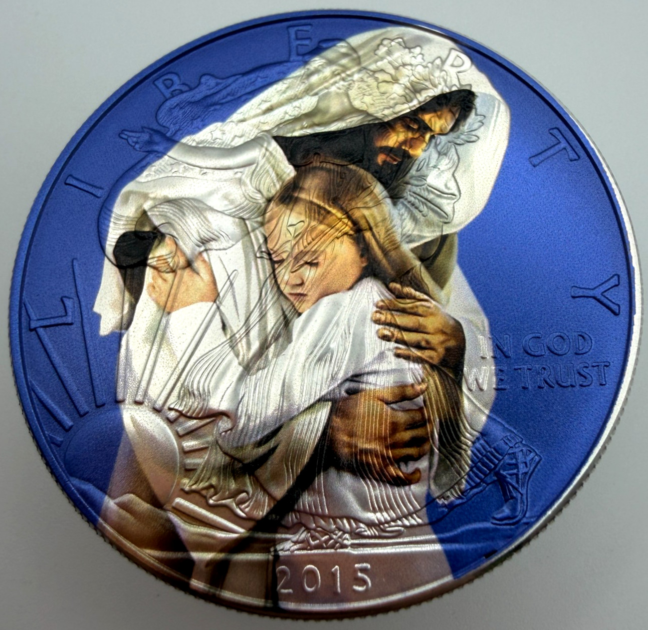 Jesus Christ is Love Christian American Silver Eagle 1oz .999 Silver Dollar Coin