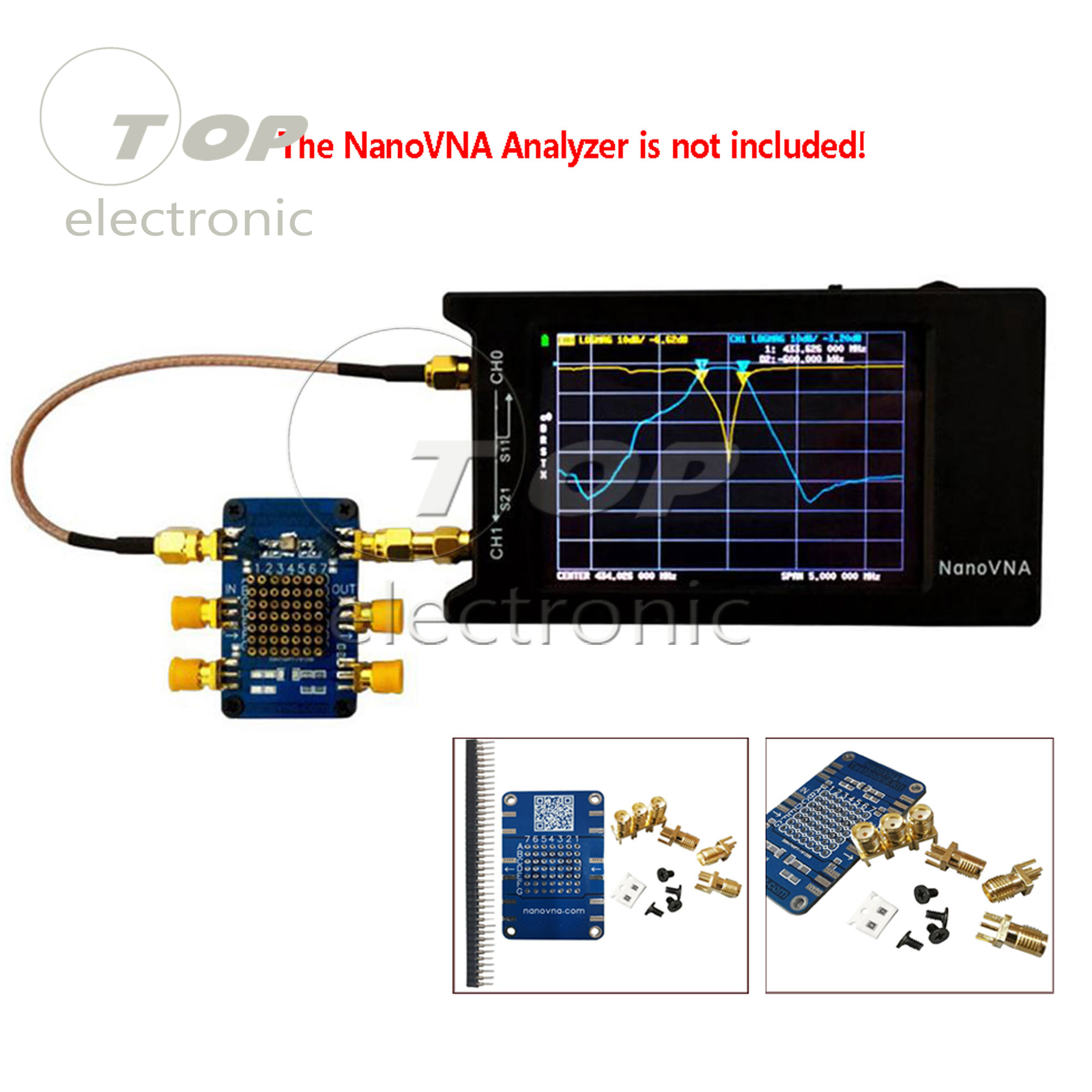 NanoVNA Testboard Kit Tool Durable Accurate Network VNA Analysis Test Demo Board