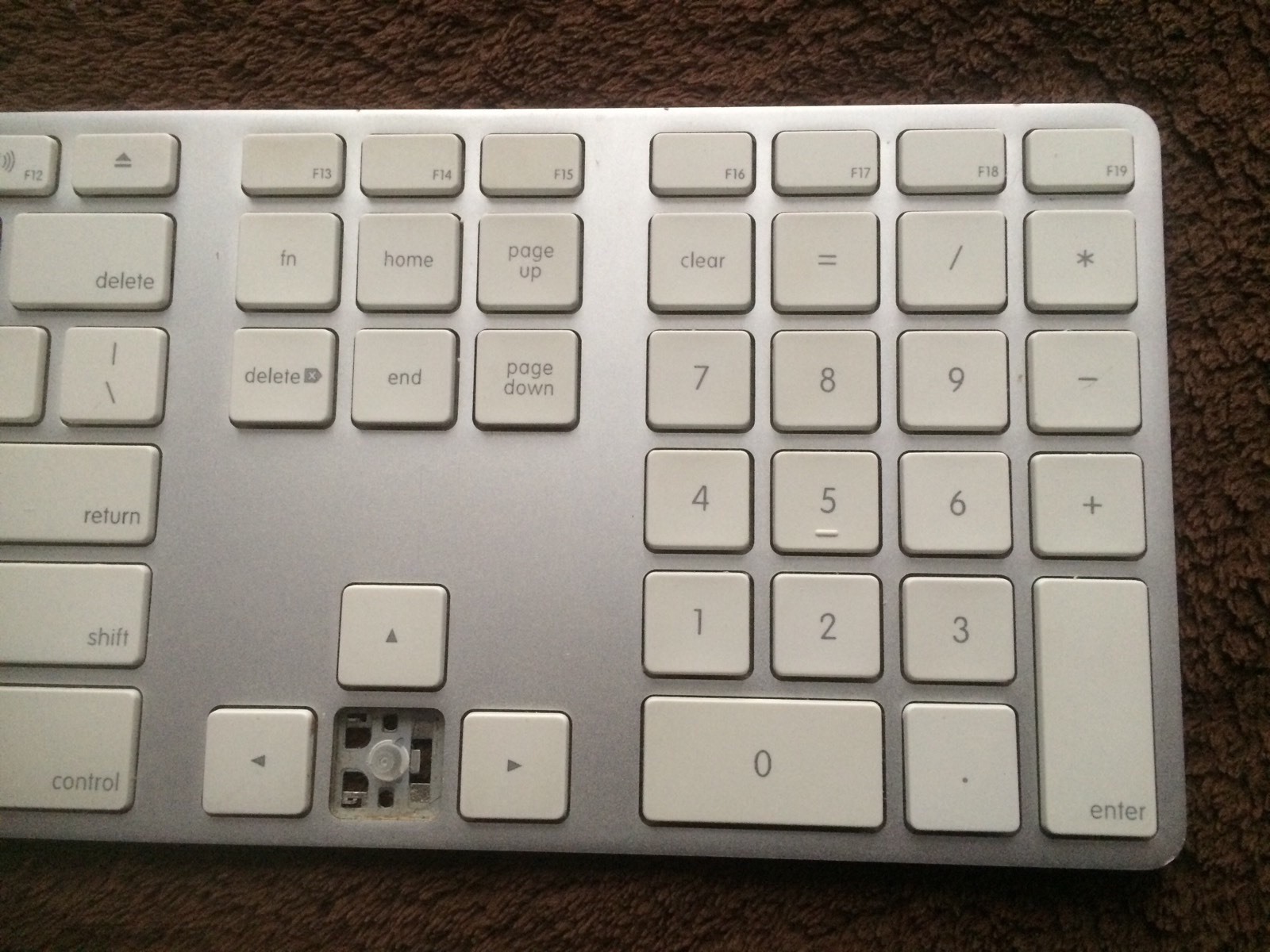 Apple Wired Keyboard A1243 Replacement Single Key with Hinge OEM (Type H or F)