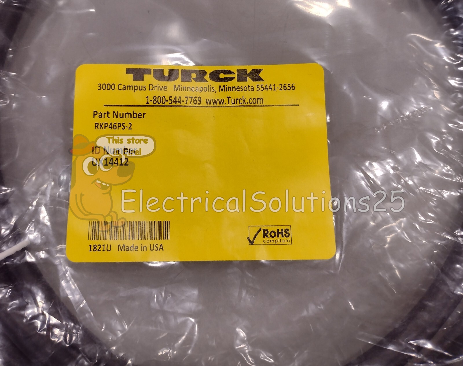 New Turck RKP46PS-2 Power Cordset Free Shipping