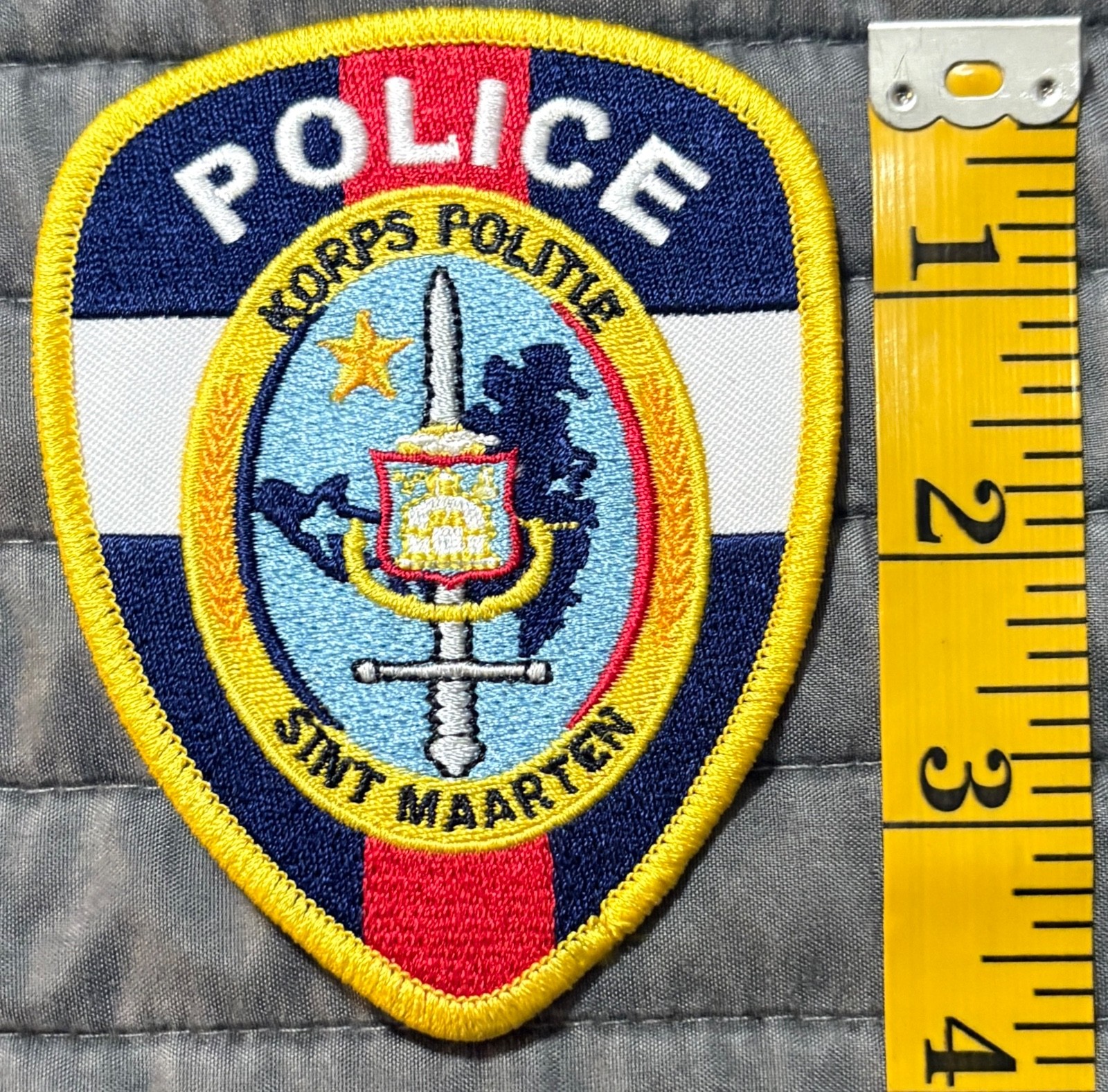 Cool Sint Maarten Saint Martin Police Patch Vtg Caribbean