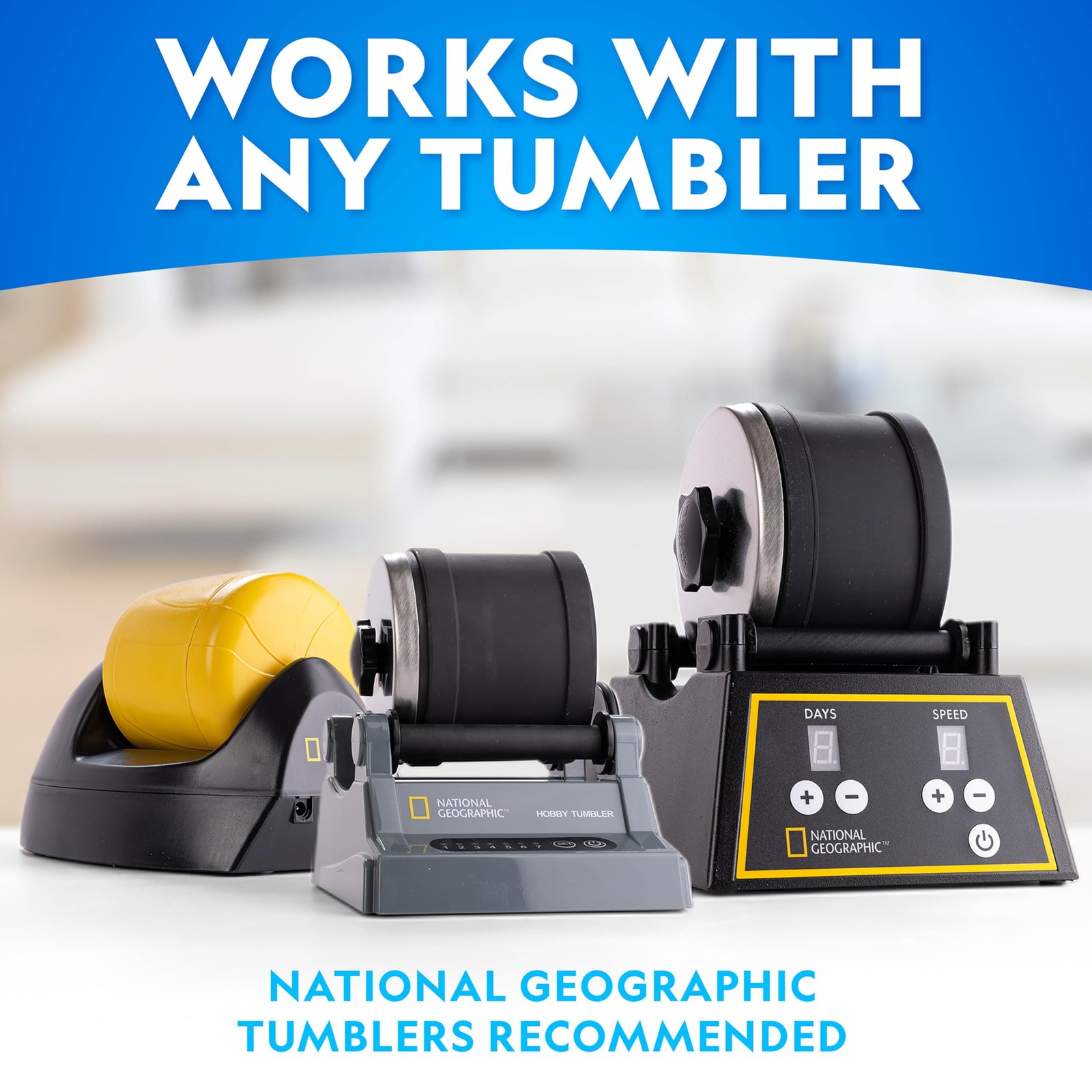 NATIONAL GEOGRAPHIC Ceramic Media for Rock Tumbling – 1.5 lb White