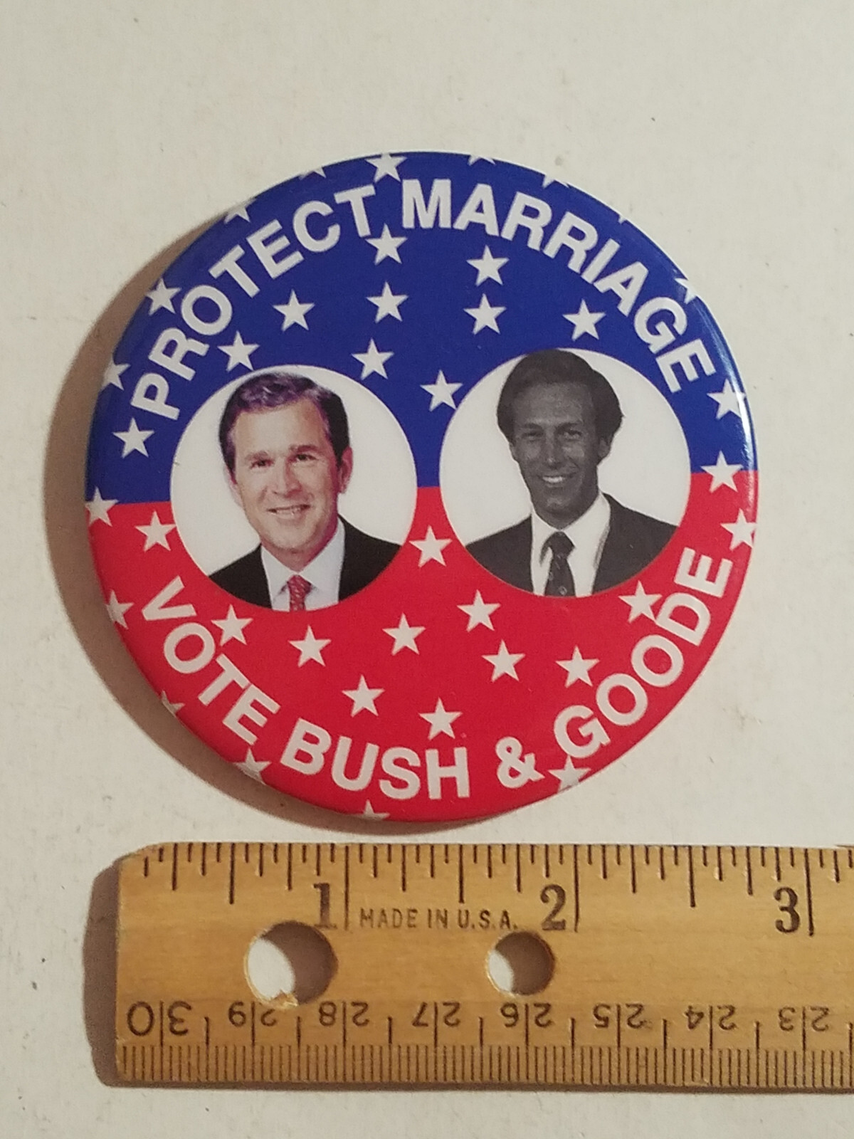 Protect Marriage Vote Bush Goode Pinback Button