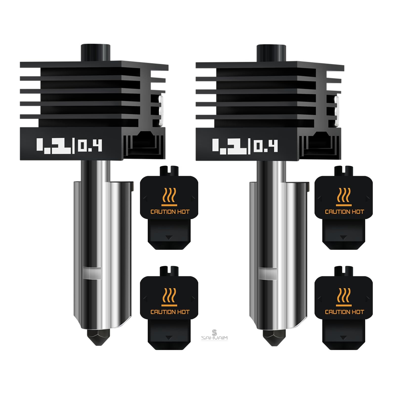 Upgraded 2Pcs 0.4mm H2D/H2S/H2C/X2D/P2S Hotend Kit for Bambu Lab H2 Series/X2...