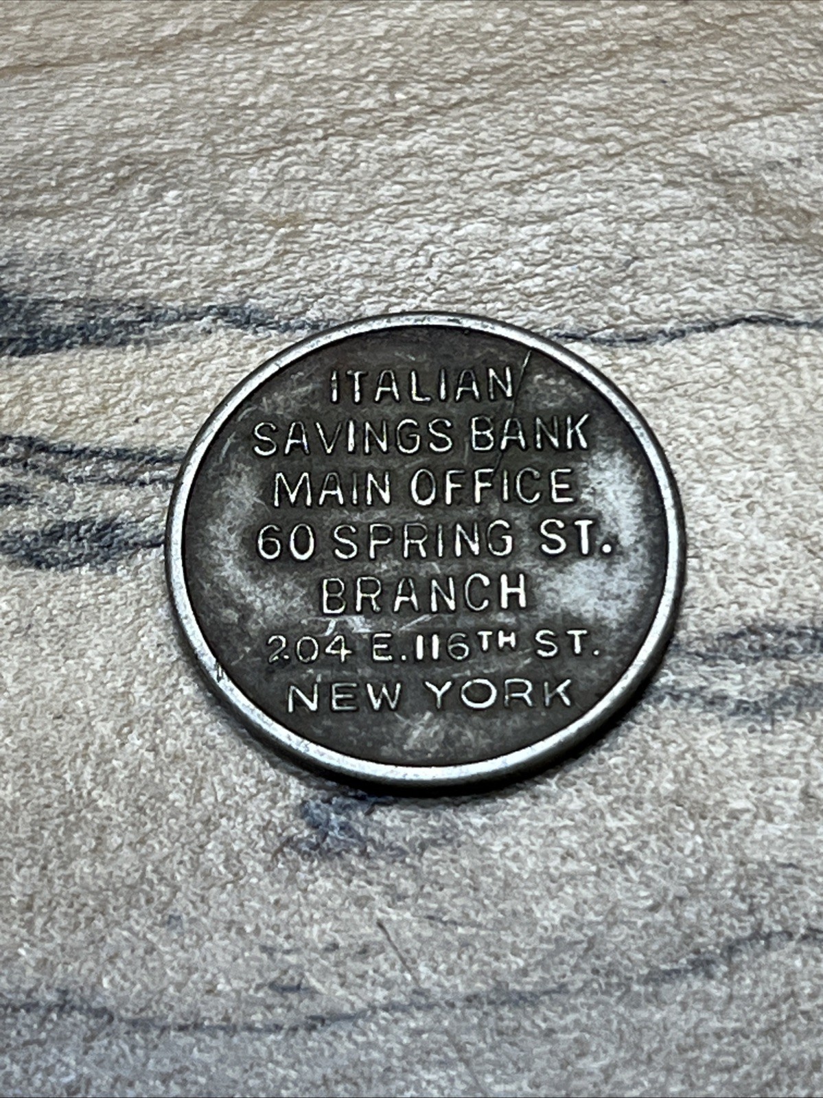 Italian Savings Bank New York. N. Y. Good For 10c/$1 *C394