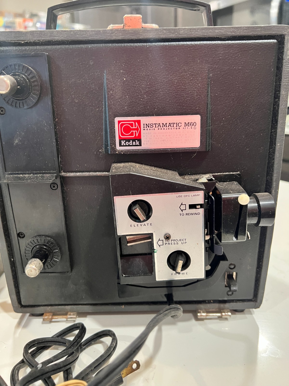 Kodak Instamatic M60 movie projector. Vintage 1967. Made in USA Untested