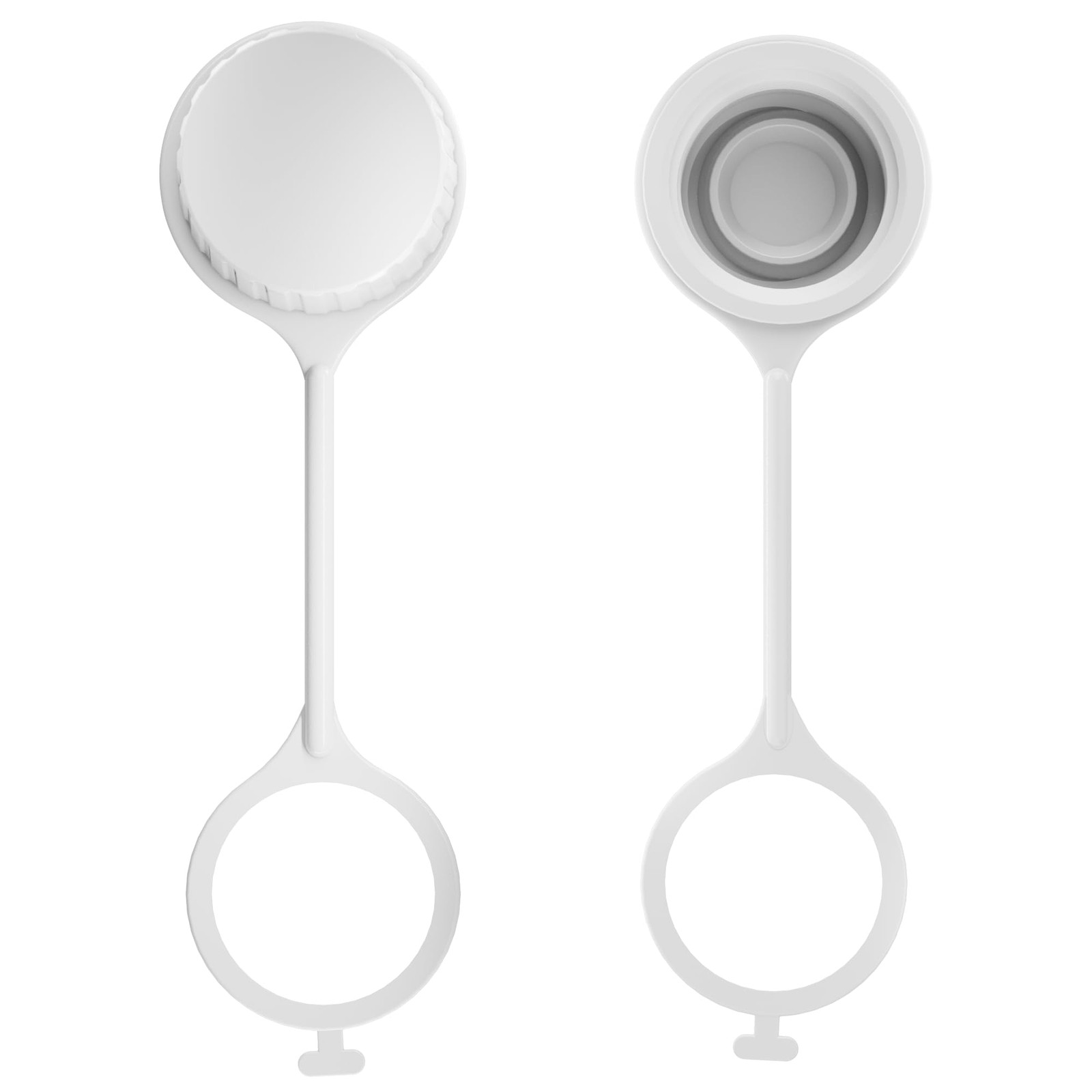 Threaded Drain Plug Caps with Plastic Tether for Cooler，Compatible White