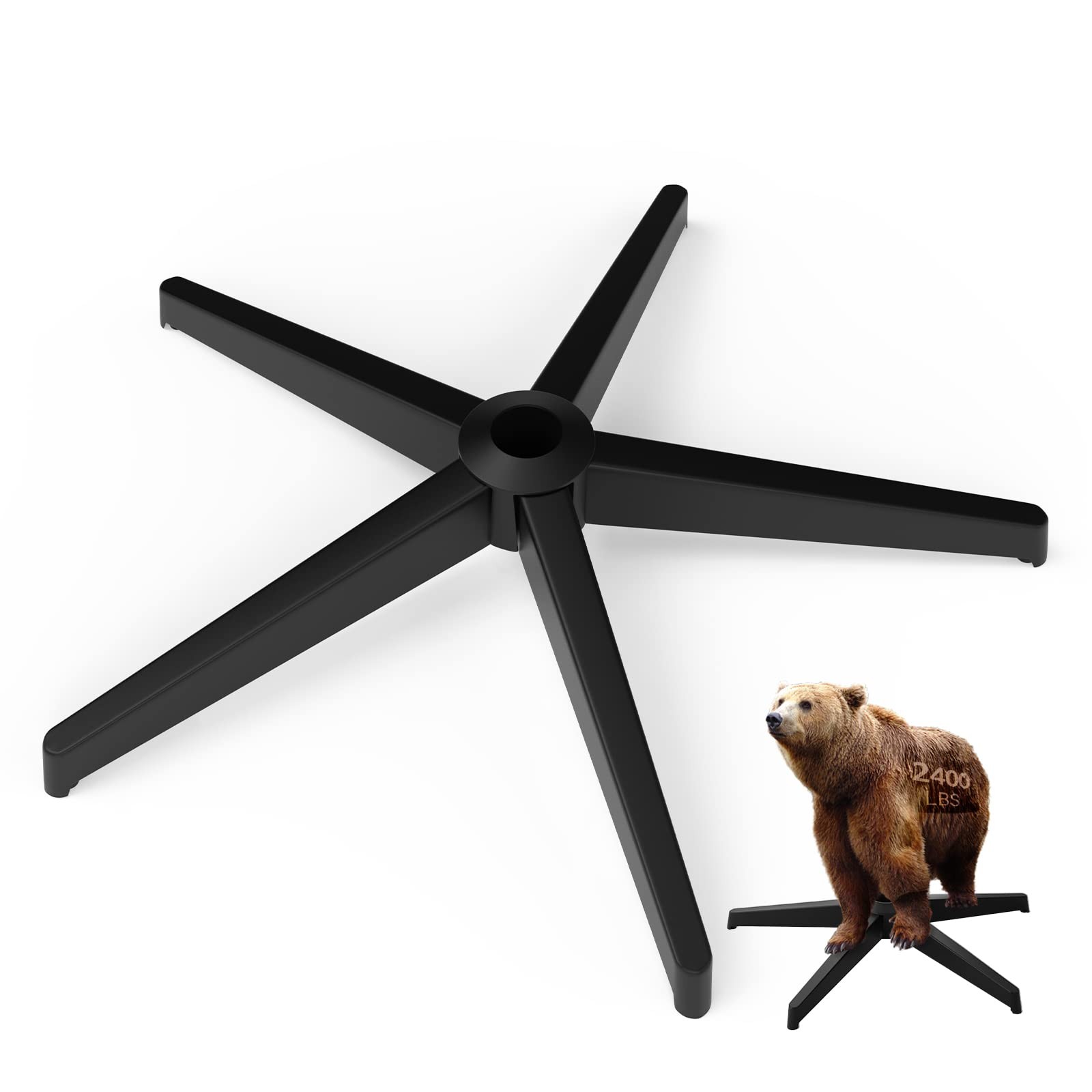 MASTERY MART 28 Inch Office Chair Base, Heavy Duty 2400 Lbs, Reinforced Metal...