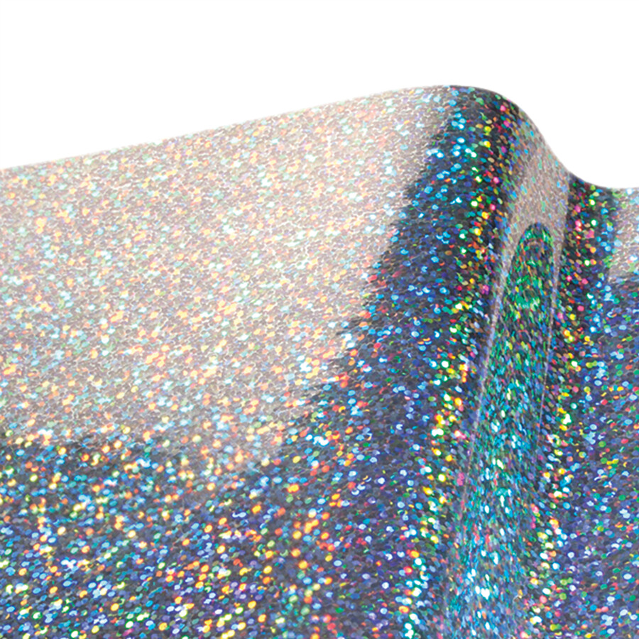 Encore® EFX21 Silver Sequins Holographic Vinyl for Decals/Signage - MADE IN USA