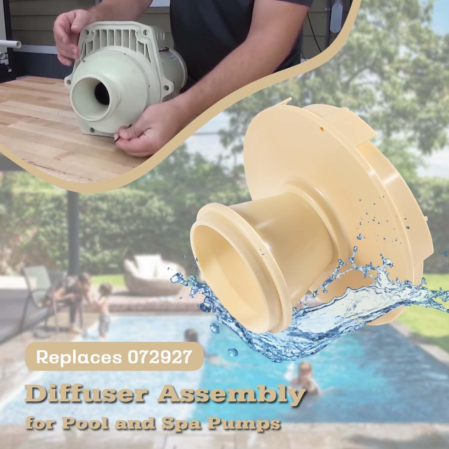For Pentair/whisperflo/intelliflo Pool Pump 1/2-2 HP 072927 Diffuser Assembly