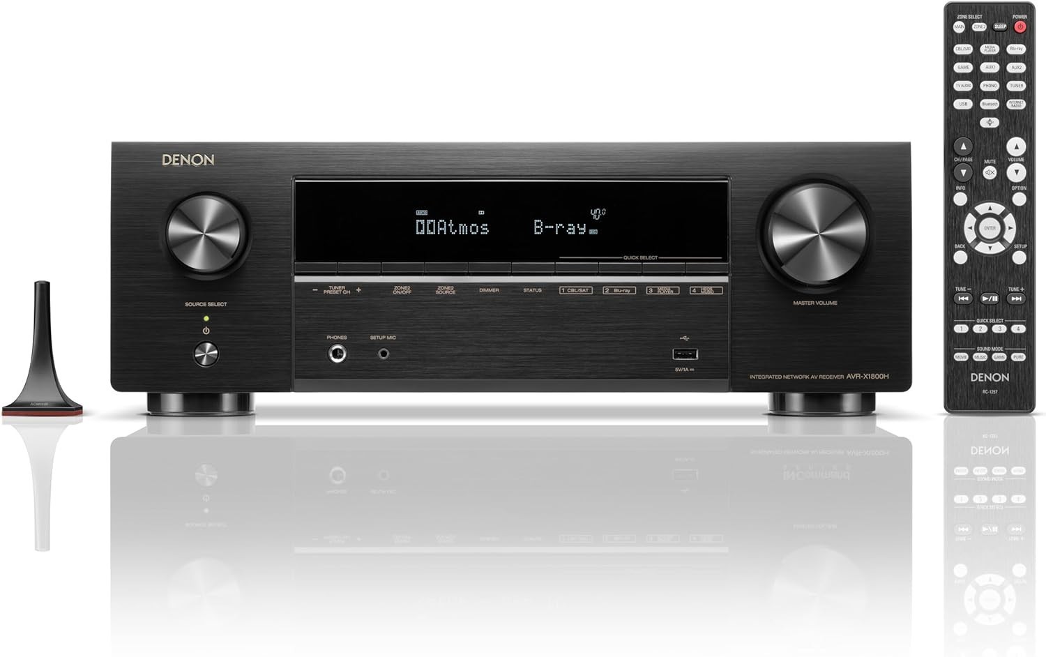 Denon AVR-X1800H 7.2 Channel AV Stereo Receiver (80W x 7)