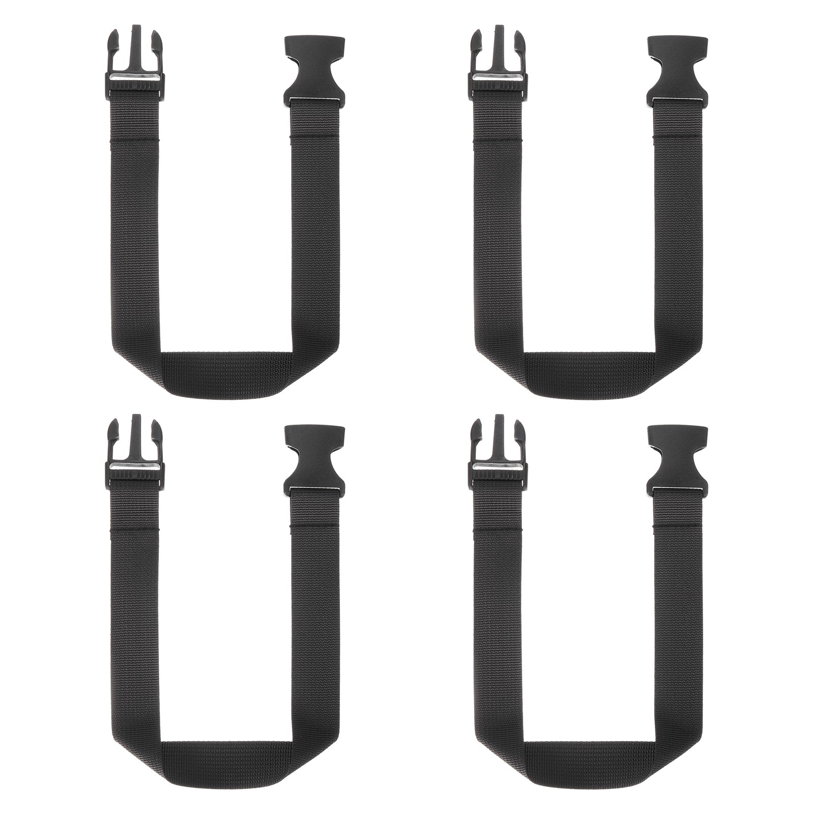 4pcs Fanny Pack Extender Strap 18" x 1" Belt Bag Extension Strap Black