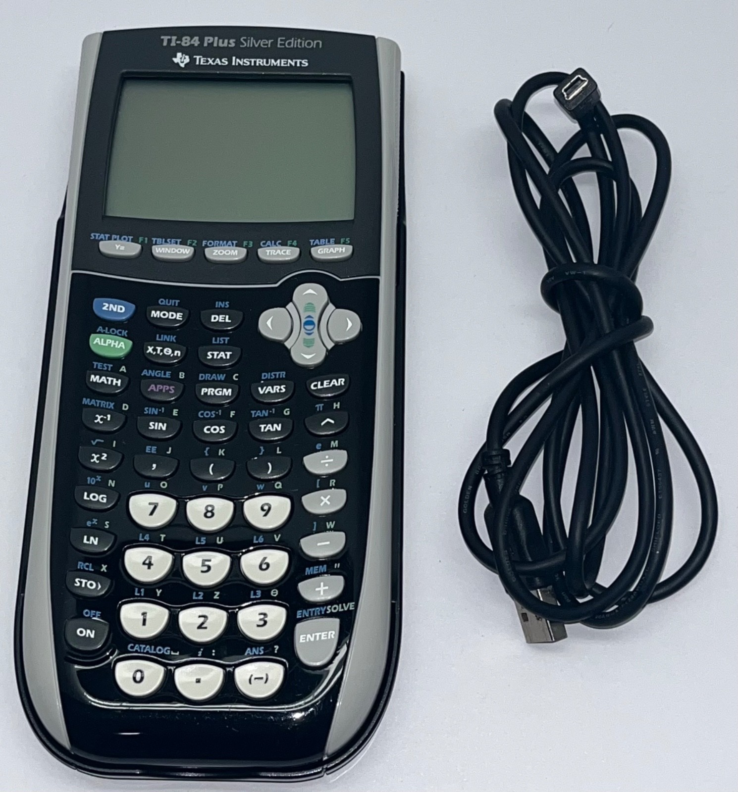 TI-84 Plus Silver Edition Graphing Calculator W/ Cover TESTED Texas Instruments