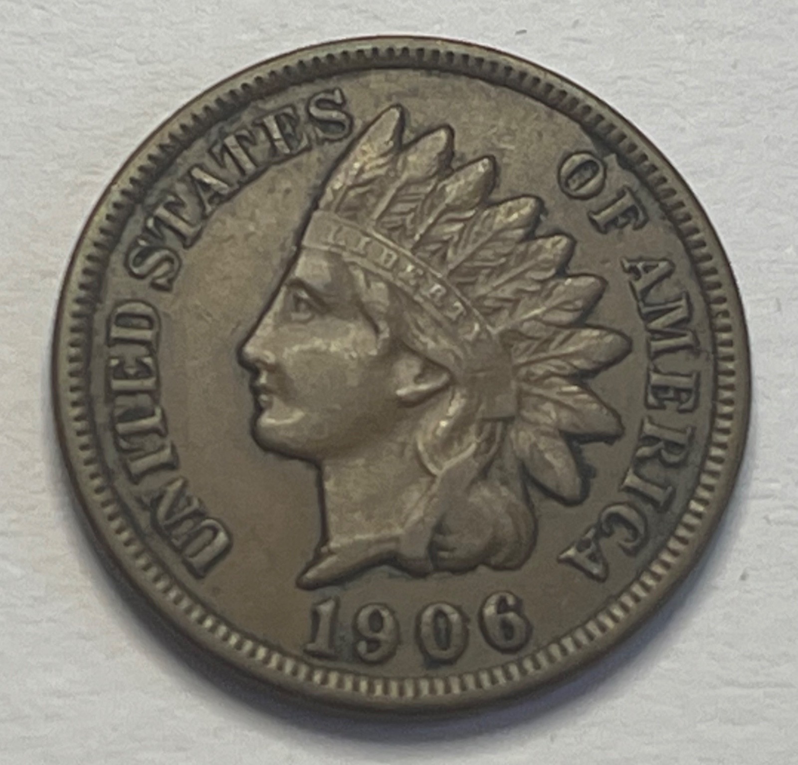 1906 Indian Head Cent - Nice Higher Grade Circulated Penny; X062