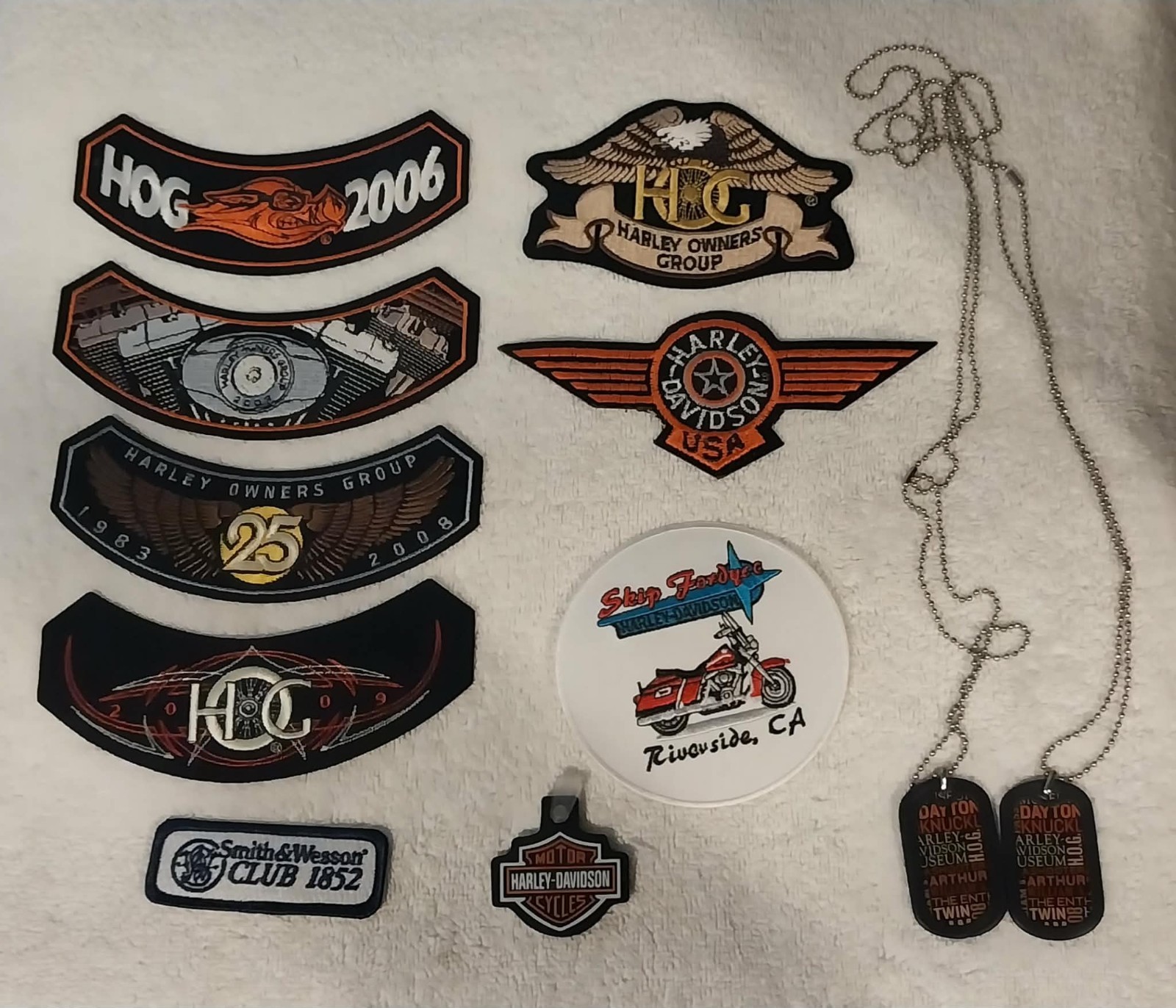 Harley Davidson Owners Group HOG Anniversary Rocker Patch Lot Of 11 Motorcycle
