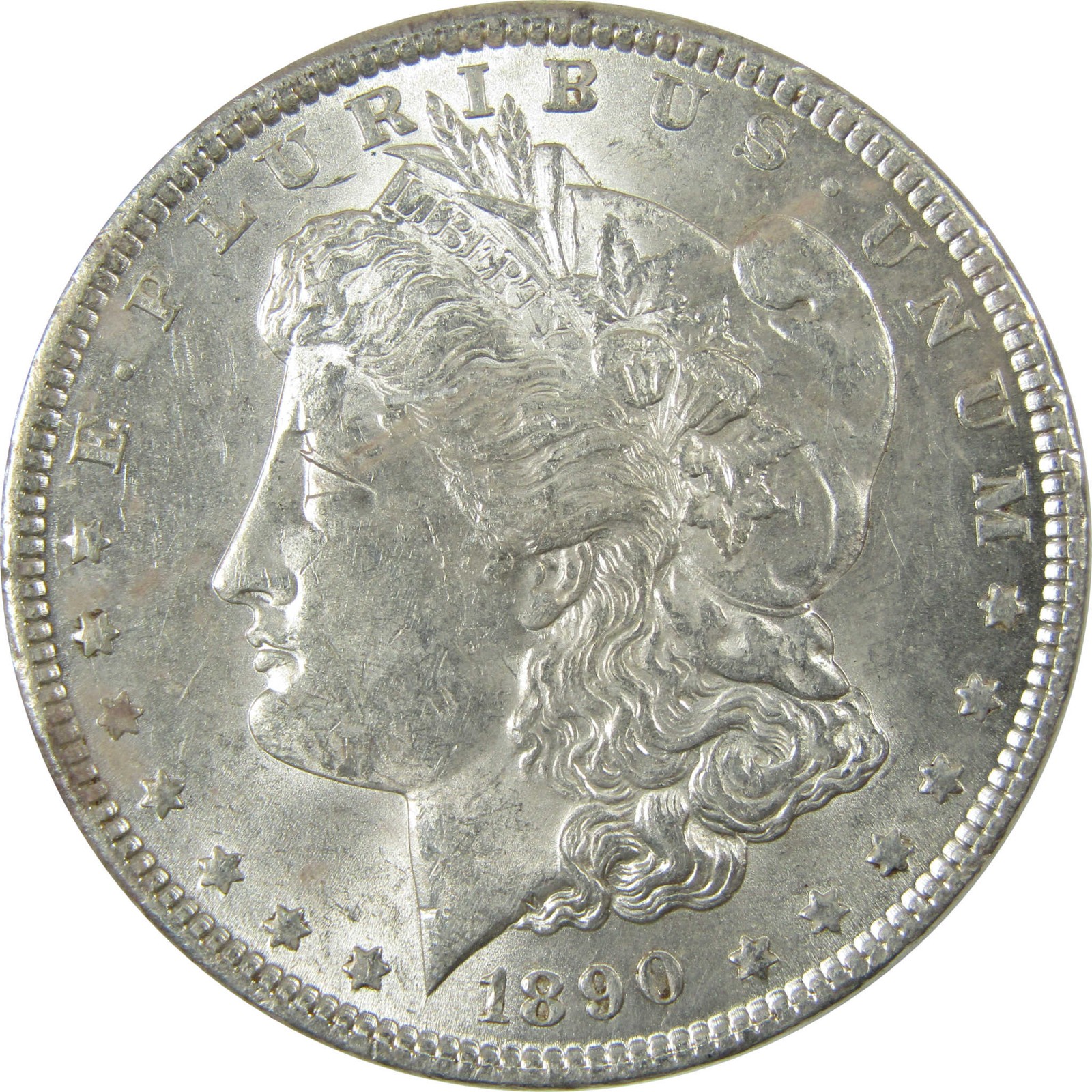1890 Morgan Silver Dollar AU About Uncirculated Details SKU:CP1391
