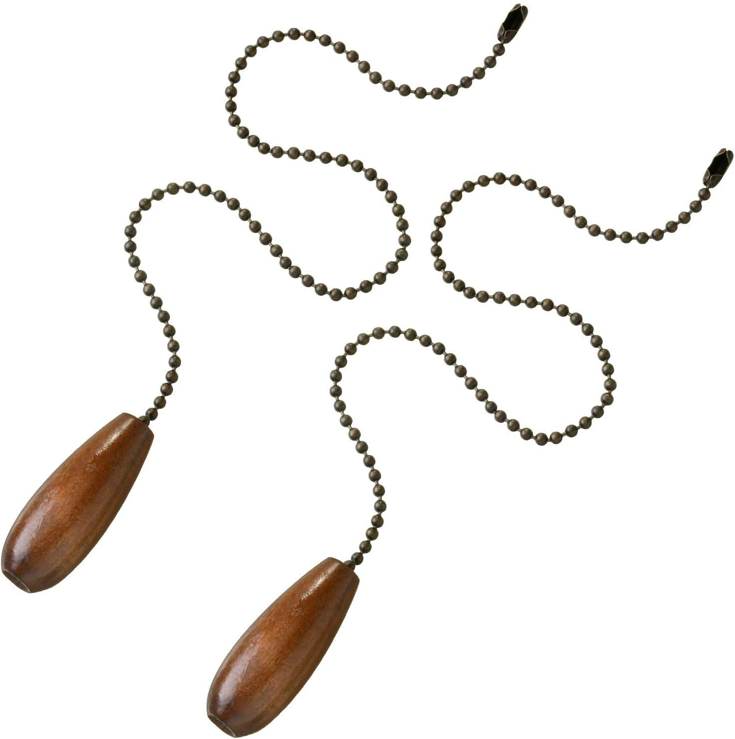 8 Pieces Ceiling Fan Pull Chains Extender Wooden Pendant Pull Chain Extension fo