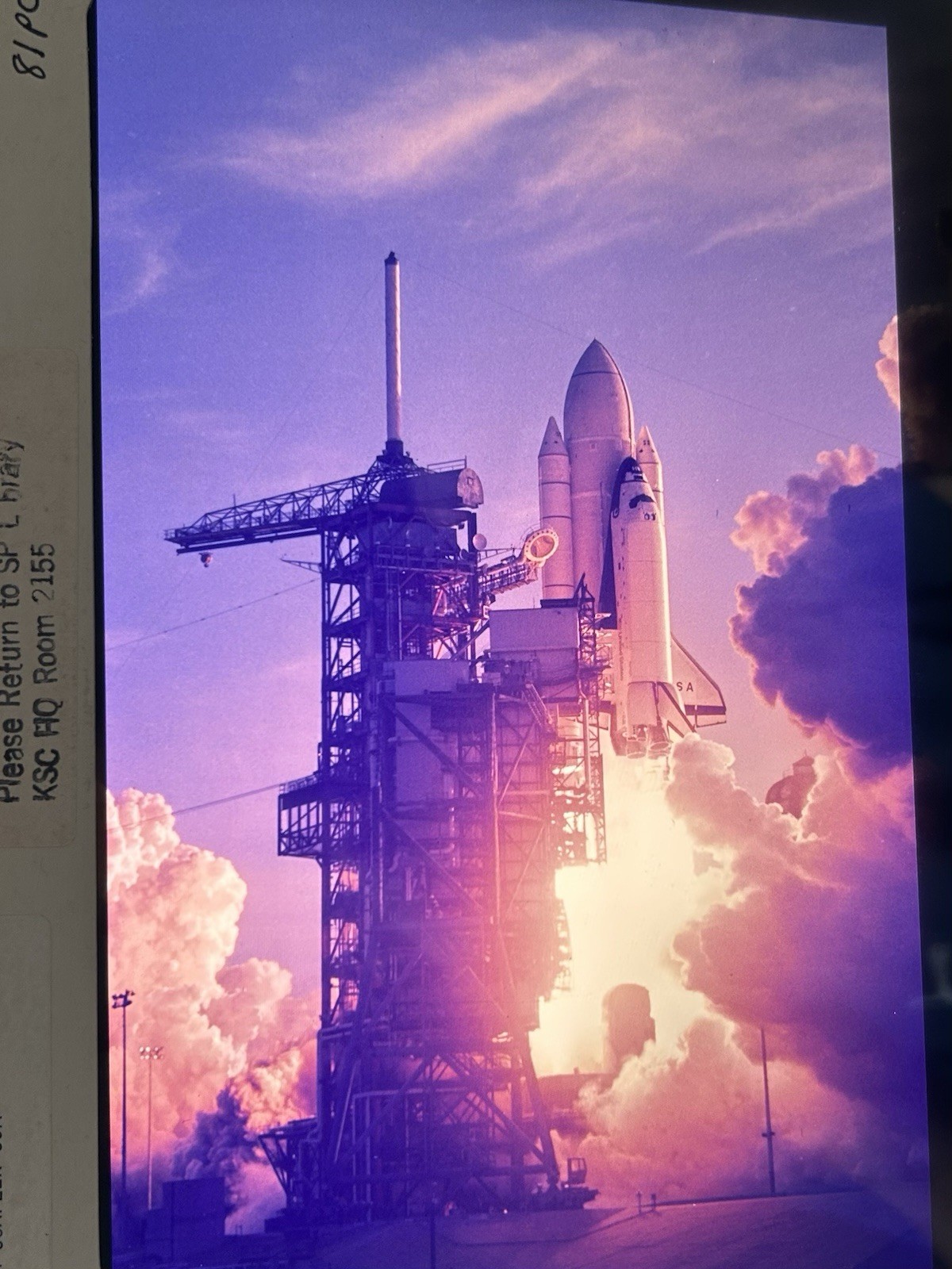 1981 NASA KSC Space Shuttle Columbia STS-1 Liftoff Presentation Transparency-362
