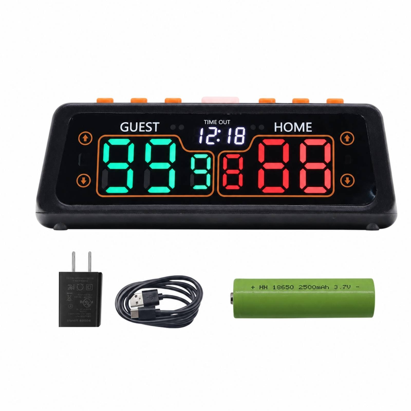 Portable Scoreboard with LED Display Rechargeable for Practice Training,