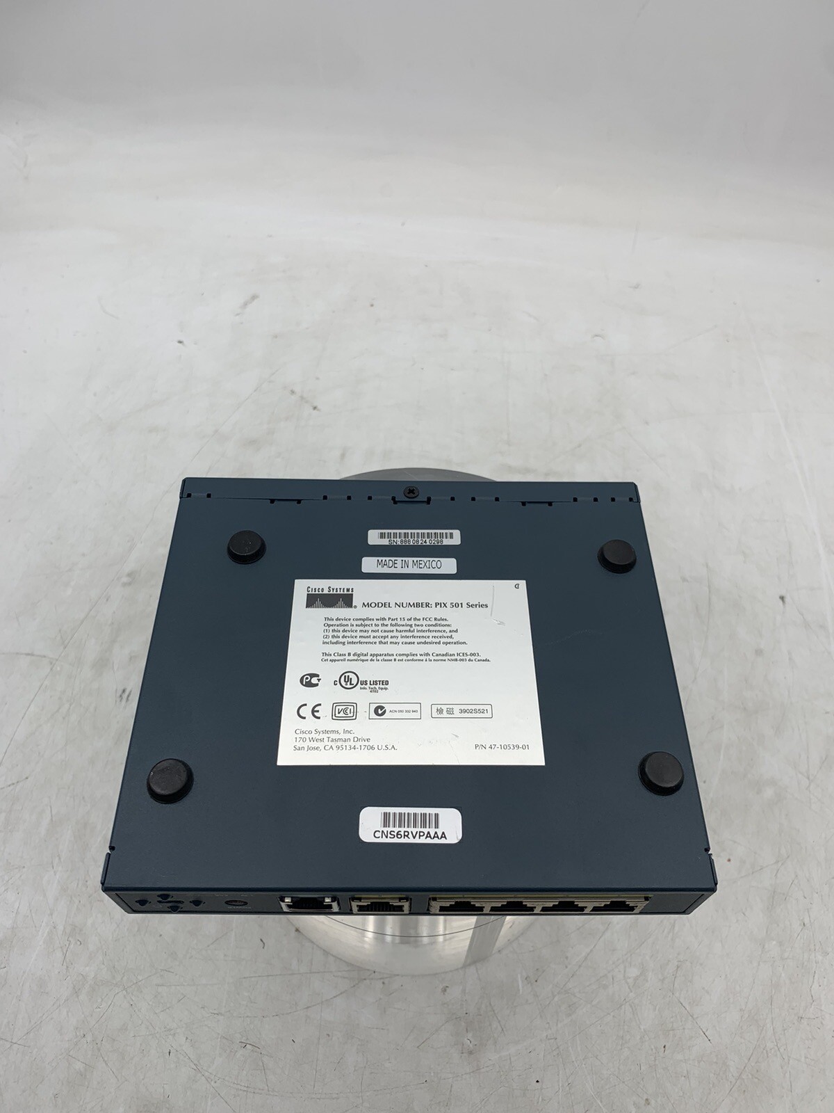 Cisco Systems PIX 501 Firewall VPN Security Networking. No Power Supply.