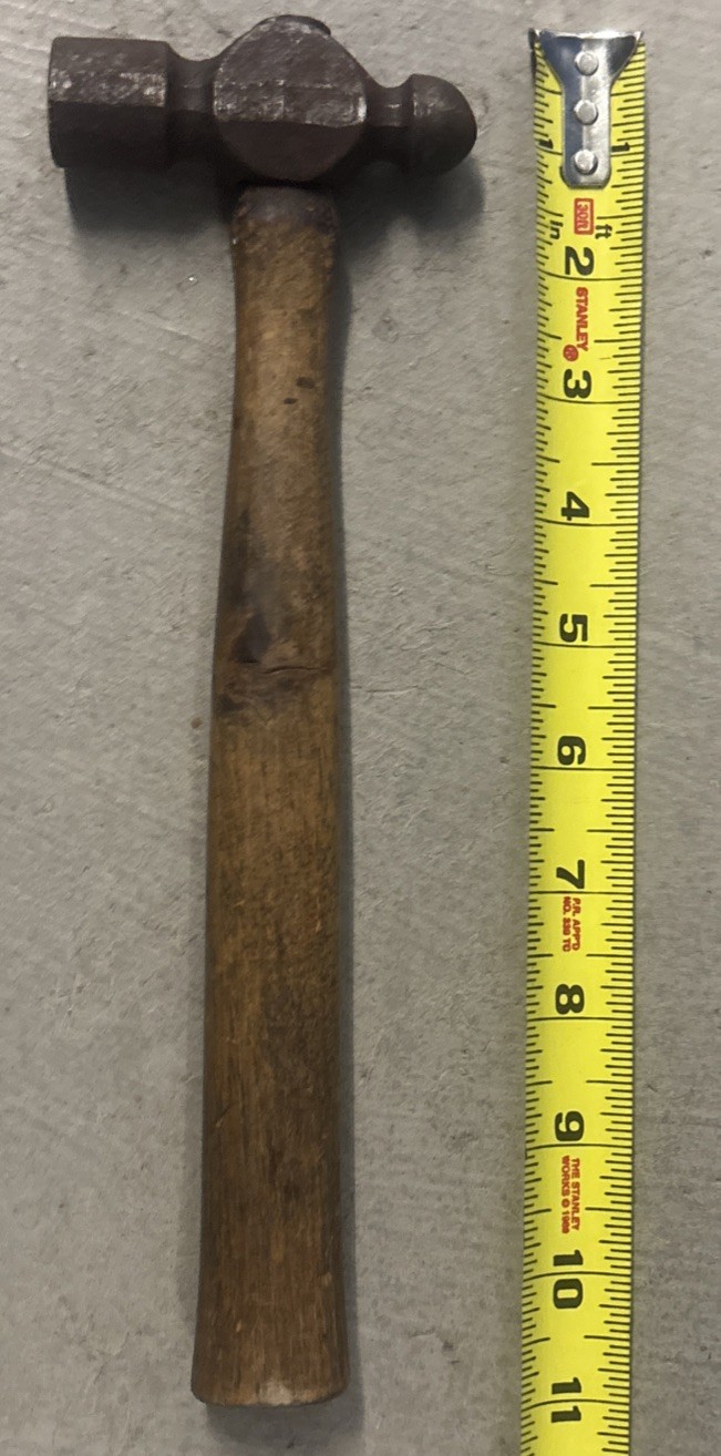 11” Ball Peen Hammer Wooden Handle