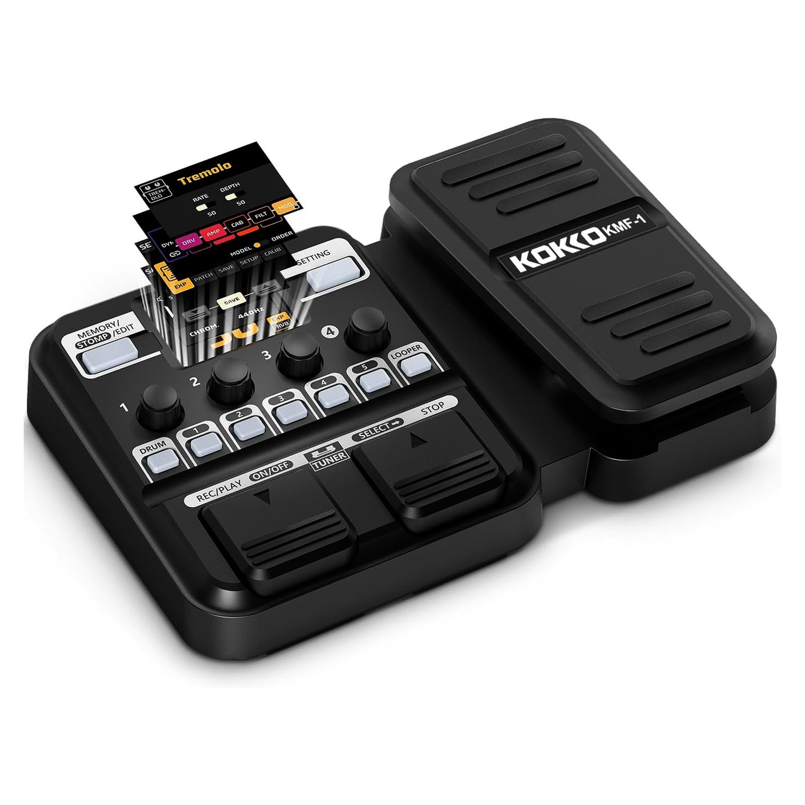 KMF-1 Multi Effects Guitar Pedal, 18 Amp/Cab Guitar Effects Processor with 77...