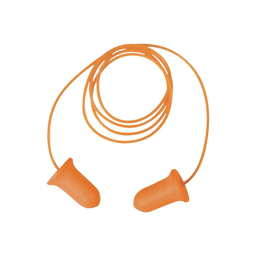 Delta Plus Corded Ear Plugs | 200 Pair Dispenser Box | Bell Shaped Hi-Viz