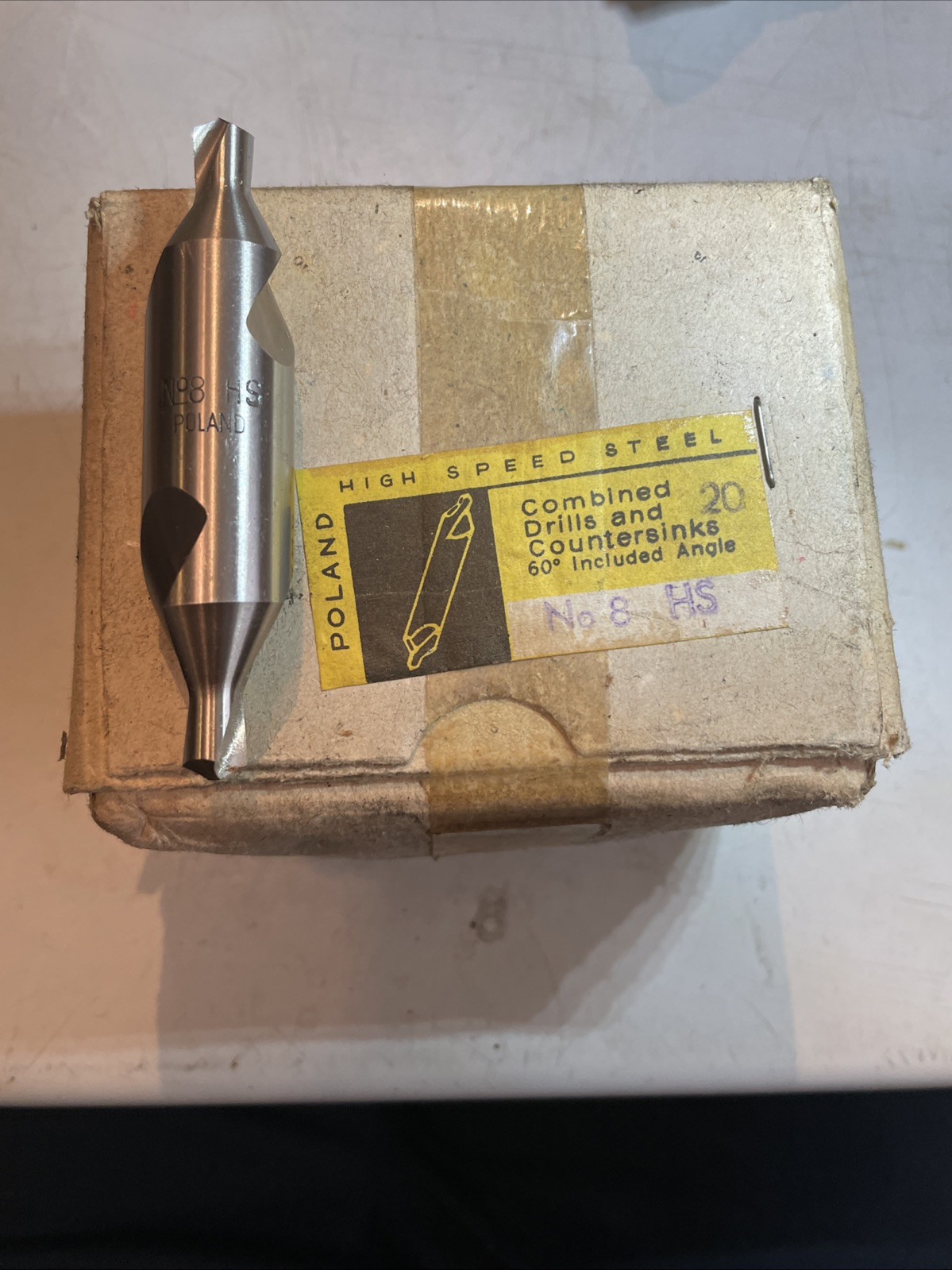 (1) Dolfamex (Poland) Center Drill Combination Drill/Countersink 60* RH Size #8