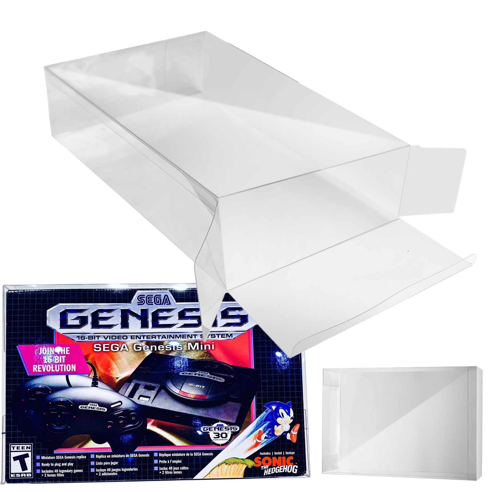1x Clear Box Protector Display Case for SEGA GENESIS MINI Console Classic